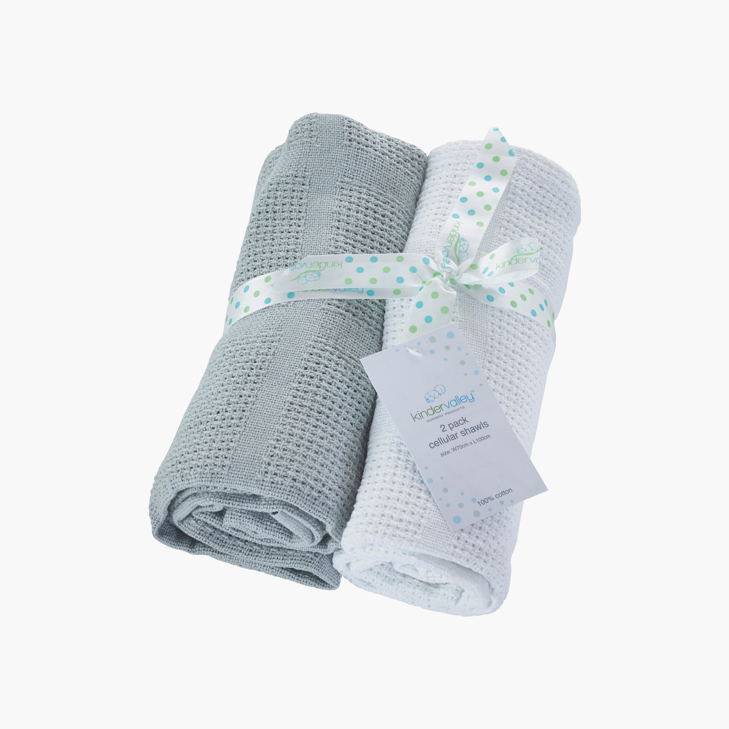 بطانية خلوية من قطعتين قطن بنسبة 100% من كيندر فالي-baby-nursery-blanketsandswaddles-blanketsandquilts-image-1