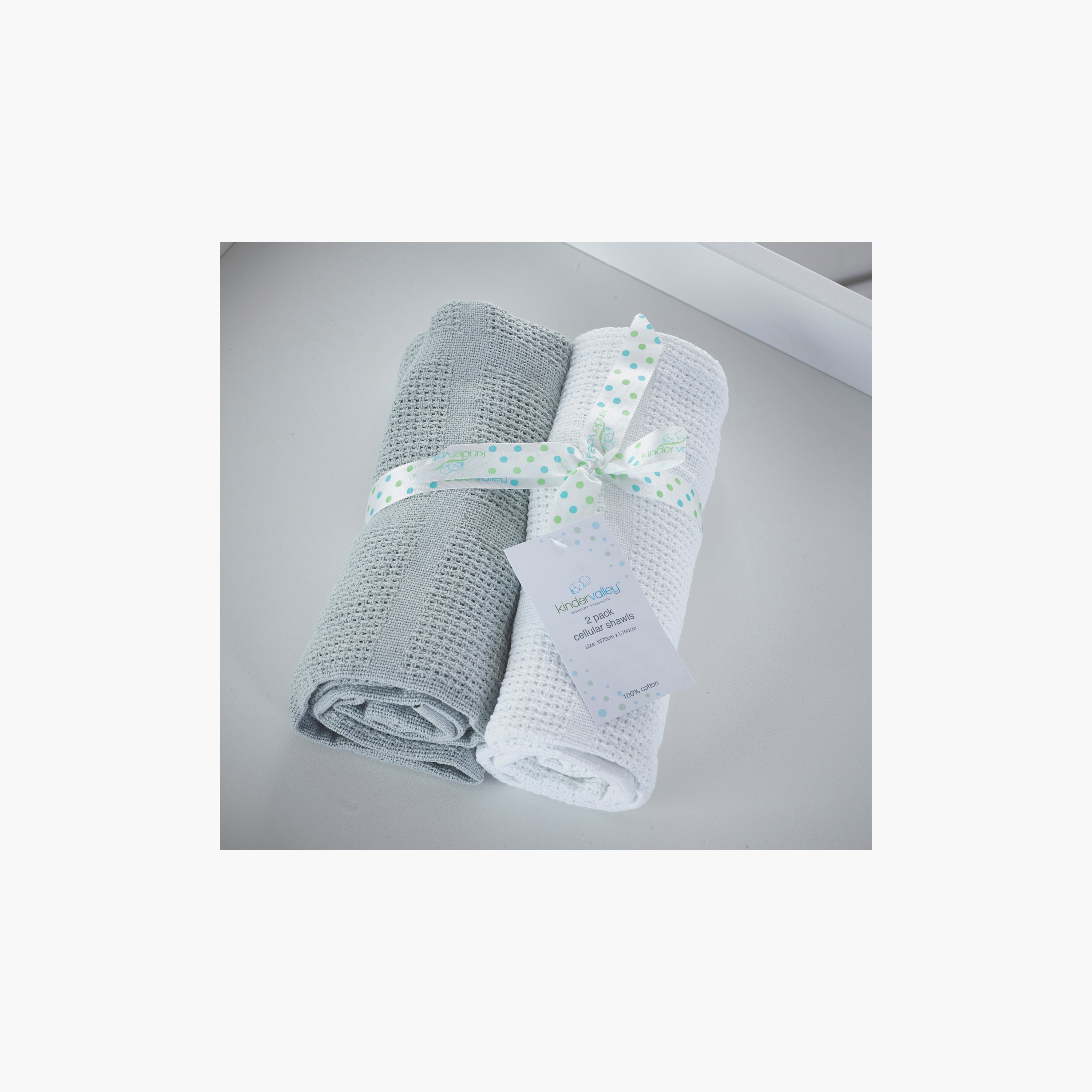 بطانية خلوية من قطعتين قطن بنسبة 100% من كيندر فالي-baby-nursery-blanketsandswaddles-blanketsandquilts-image-2