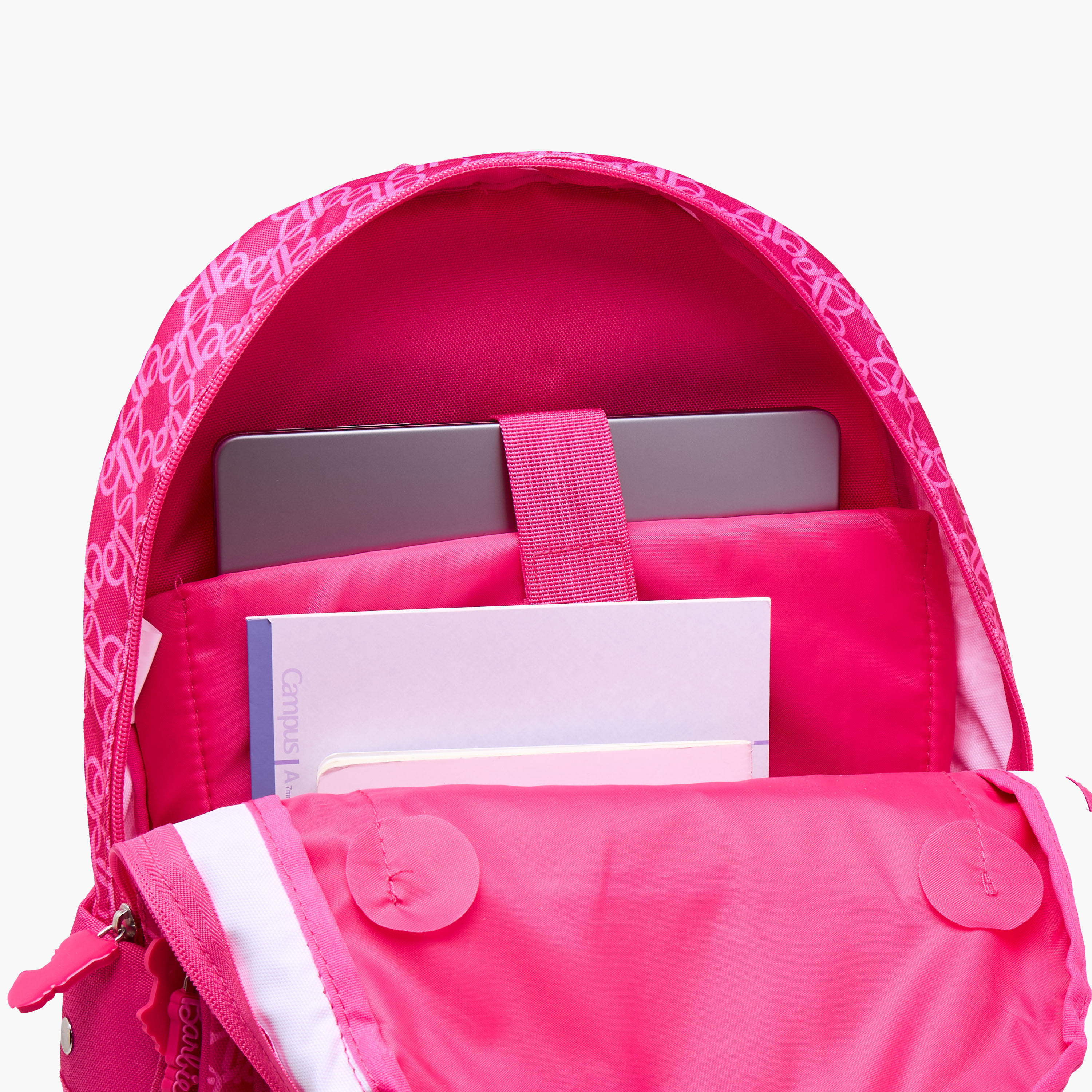 Barbie Printed Backpack with Adjustable Straps and Zip Closure - 16 inches-school-bagsandbackpacks-backpacks-image-11