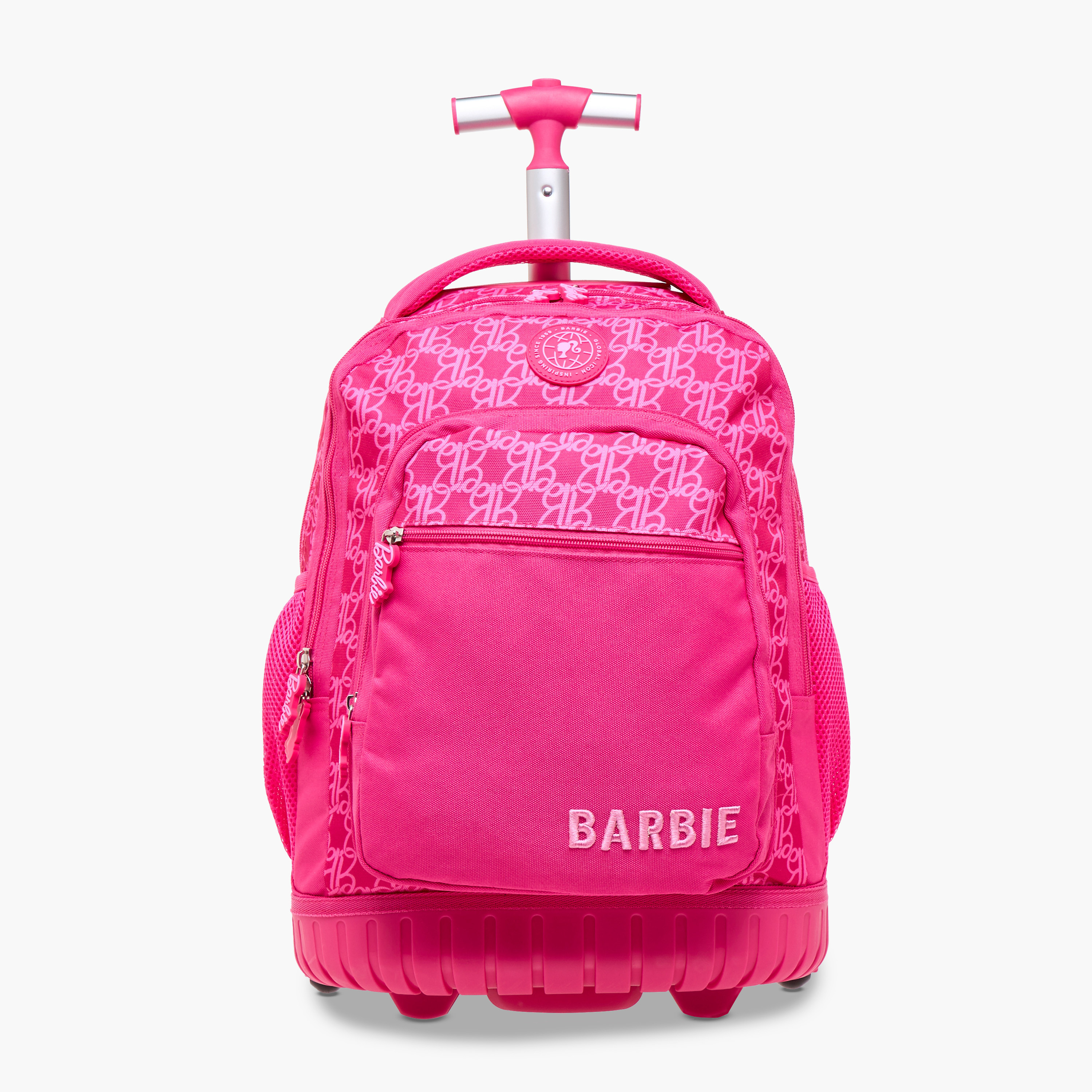 Barbie Print Trolley Backpack with Retractable Handle - 16 inches-school-bagsandbackpacks-trolleybags-image-1
