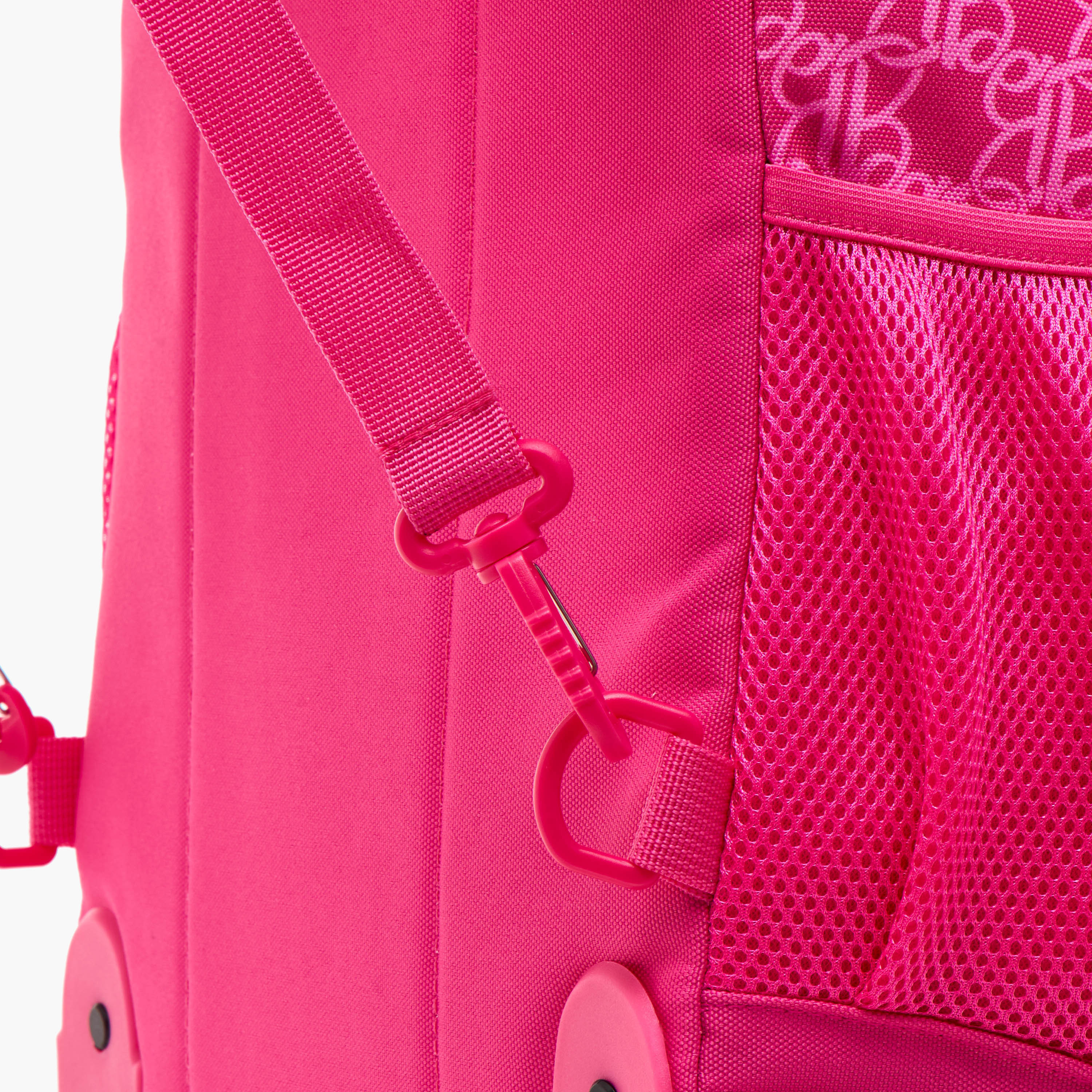 Barbie Print Trolley Backpack with Retractable Handle - 16 inches-school-bagsandbackpacks-trolleybags-image-13