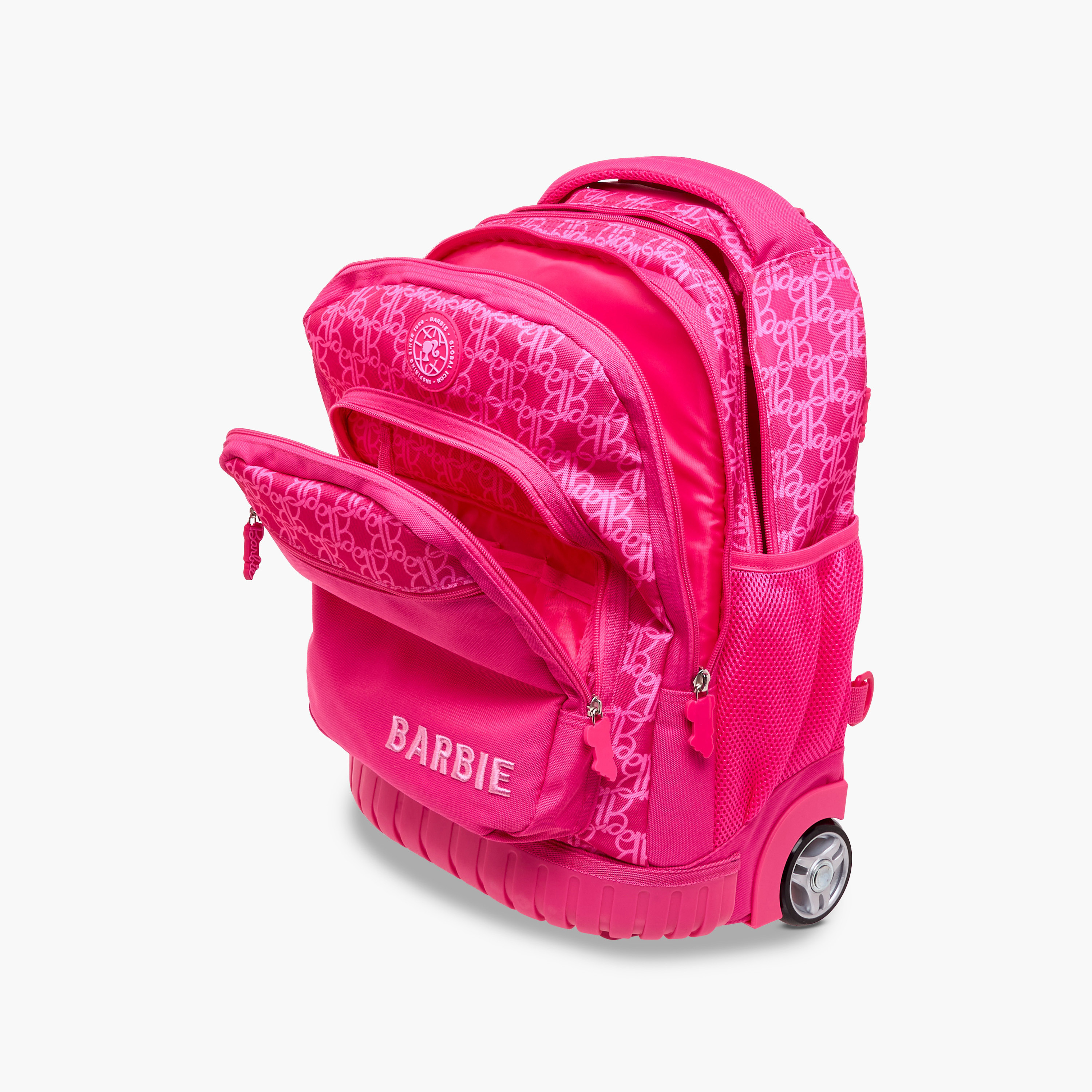Barbie Print Trolley Backpack with Retractable Handle - 16 inches-school-bagsandbackpacks-trolleybags-image-16