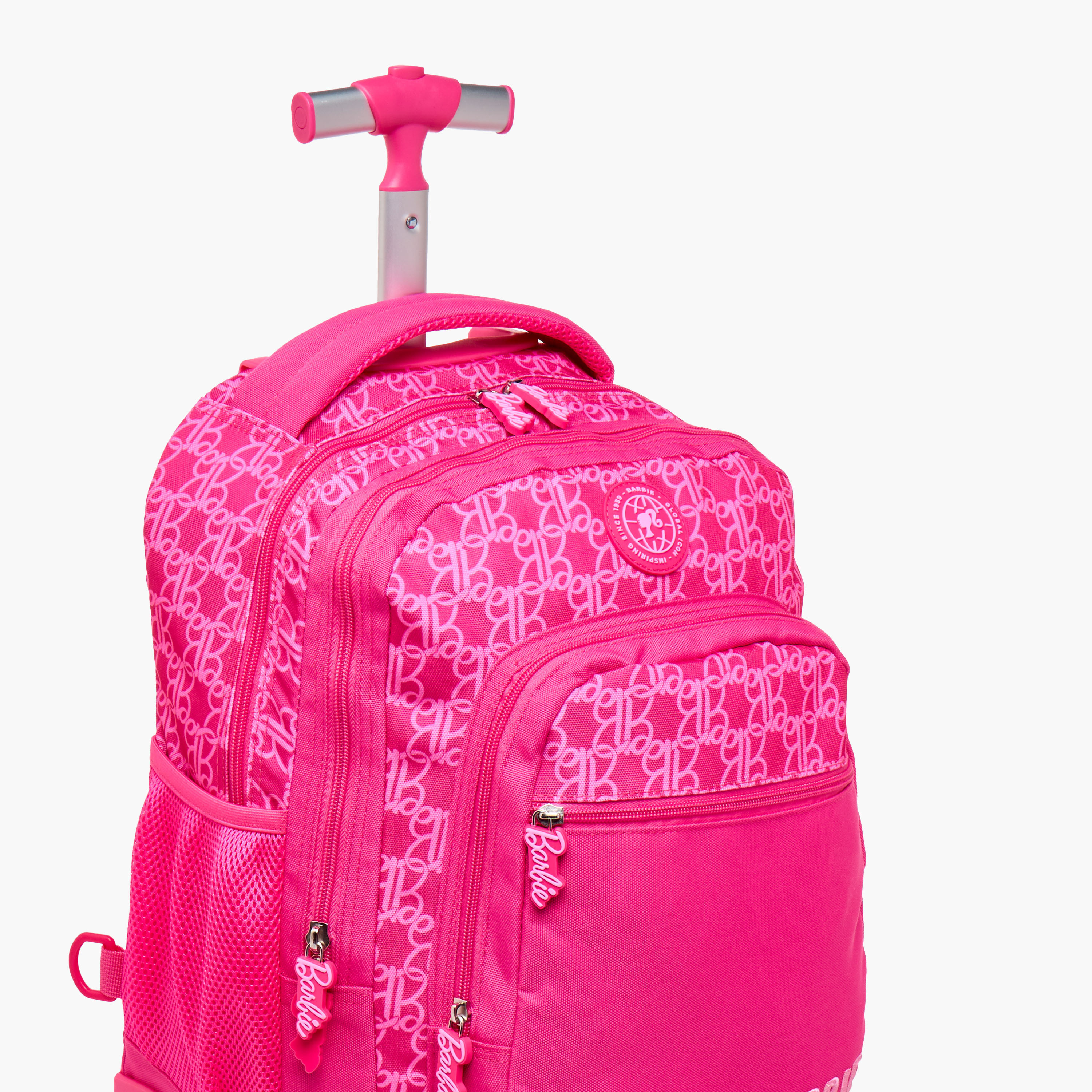 Barbie Print Trolley Backpack with Retractable Handle - 16 inches-school-bagsandbackpacks-trolleybags-image-10