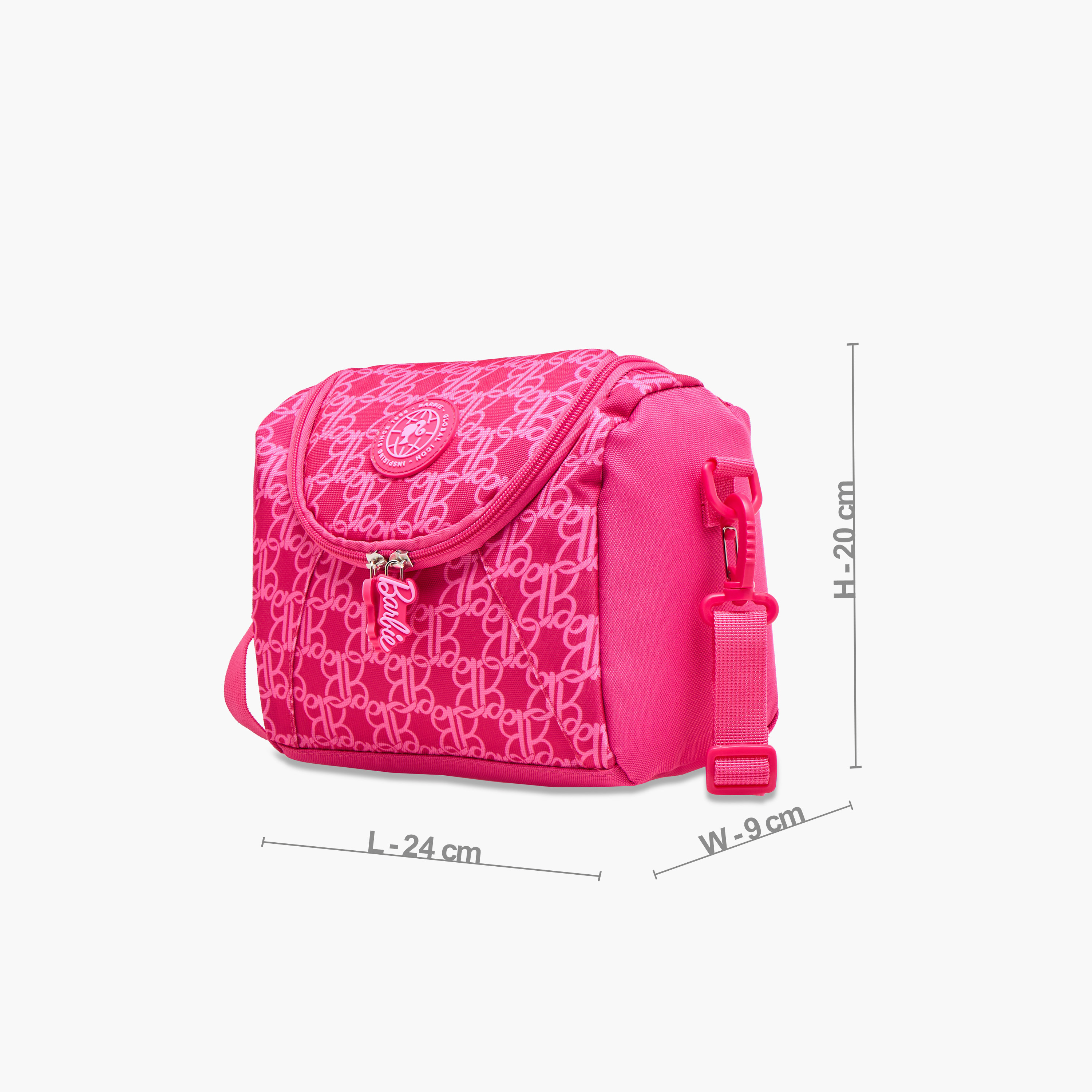 شنطة غداء بسحاب إغلاق وحزام قابل للفصل وطبعات باربي-school-lunchessentials-lunchbags-image-2