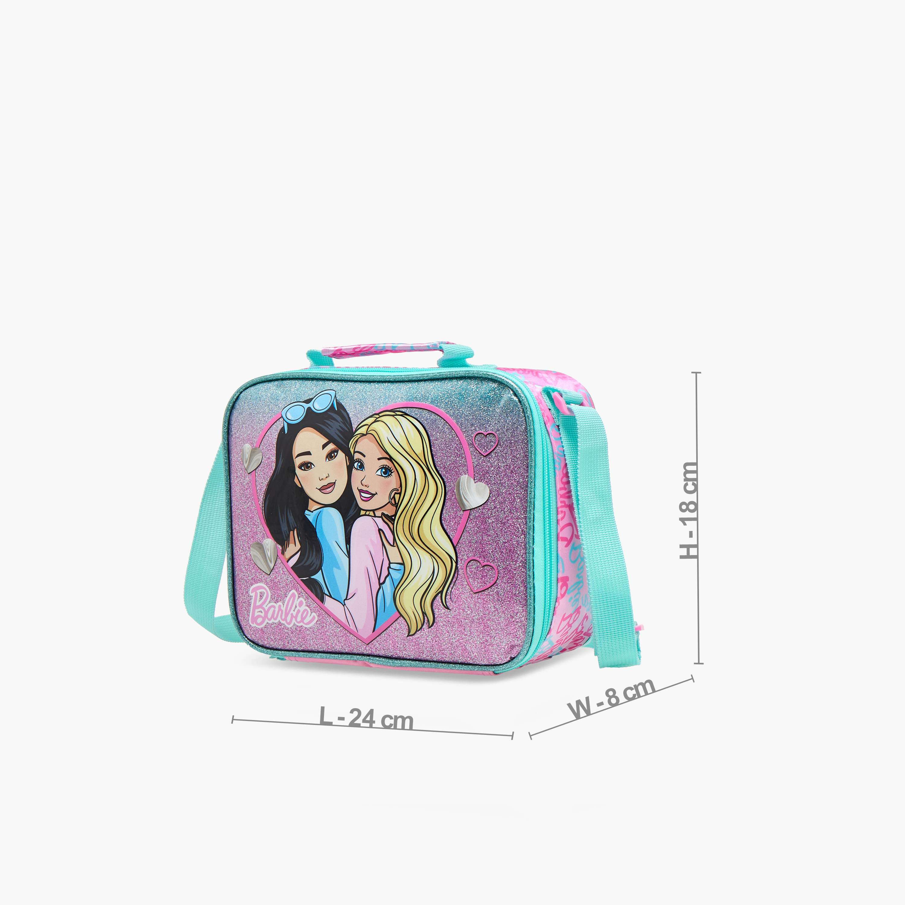Barbie Printed Lunch Bag with Adjustable Strap and Zip Closure-school-lunchessentials-lunchbags-image-2