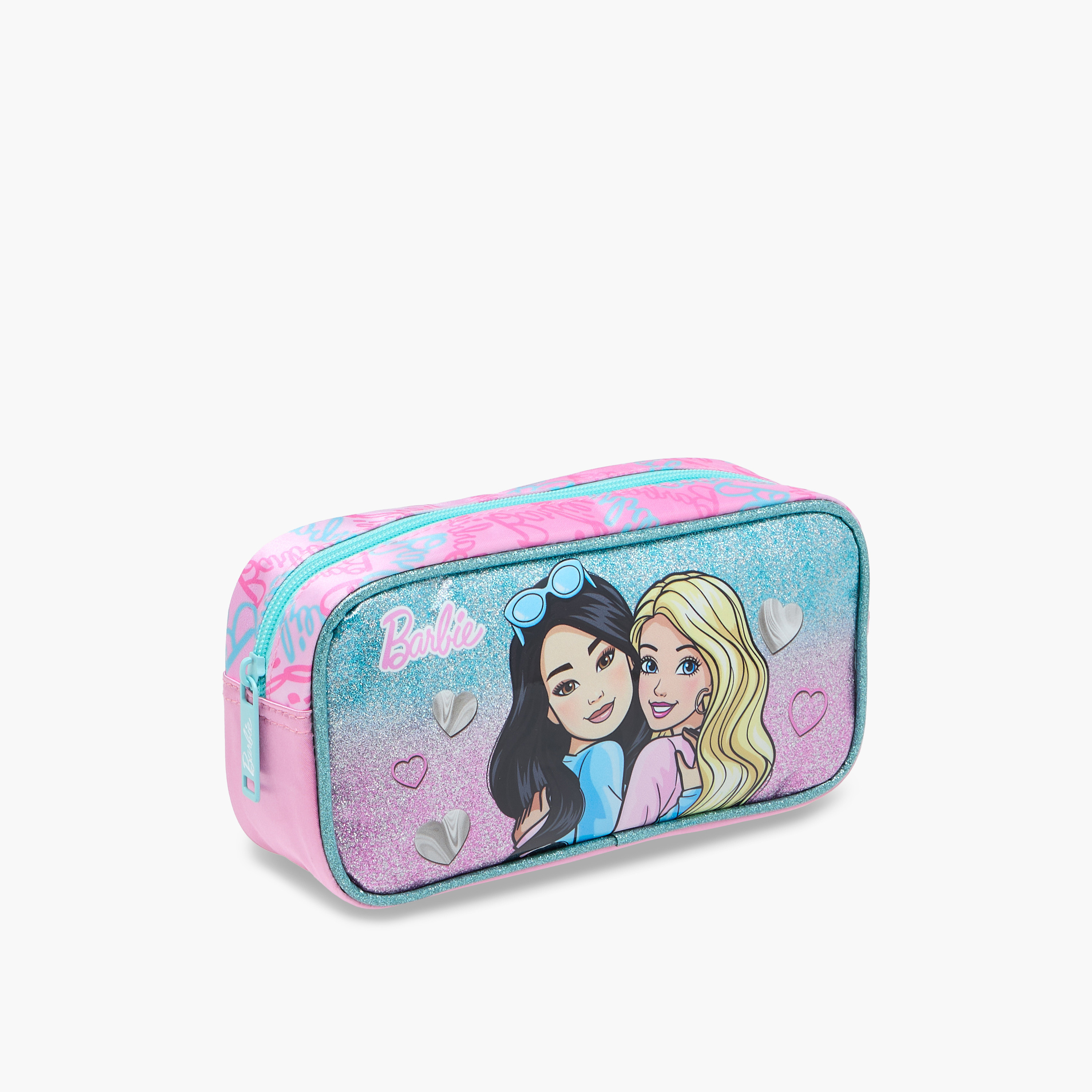 Barbie Printed Pencil Pouch with Zip Closure-school-stationery-pencilcases-image-3