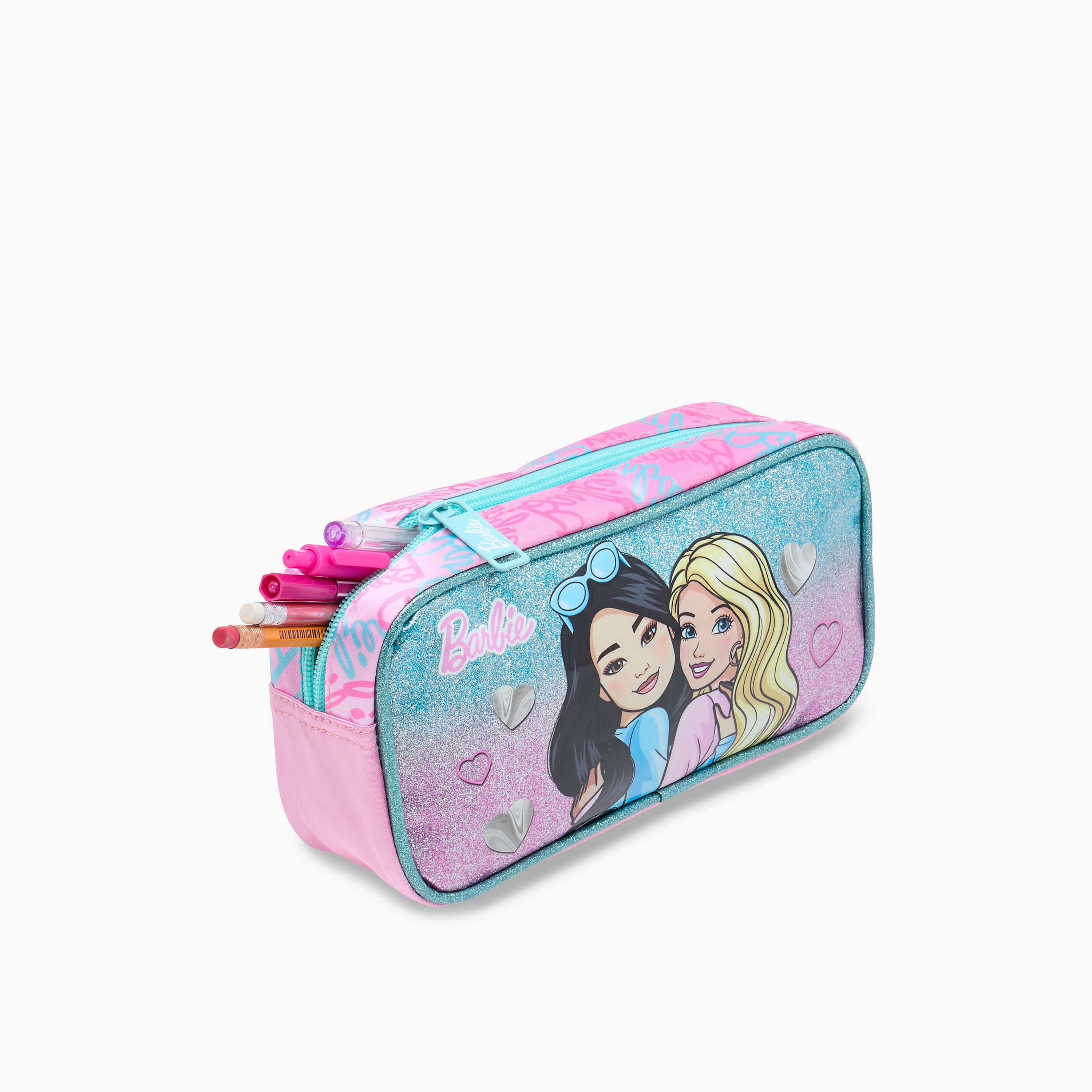 Barbie Printed Pencil Pouch with Zip Closure-school-stationery-pencilcases-image-7