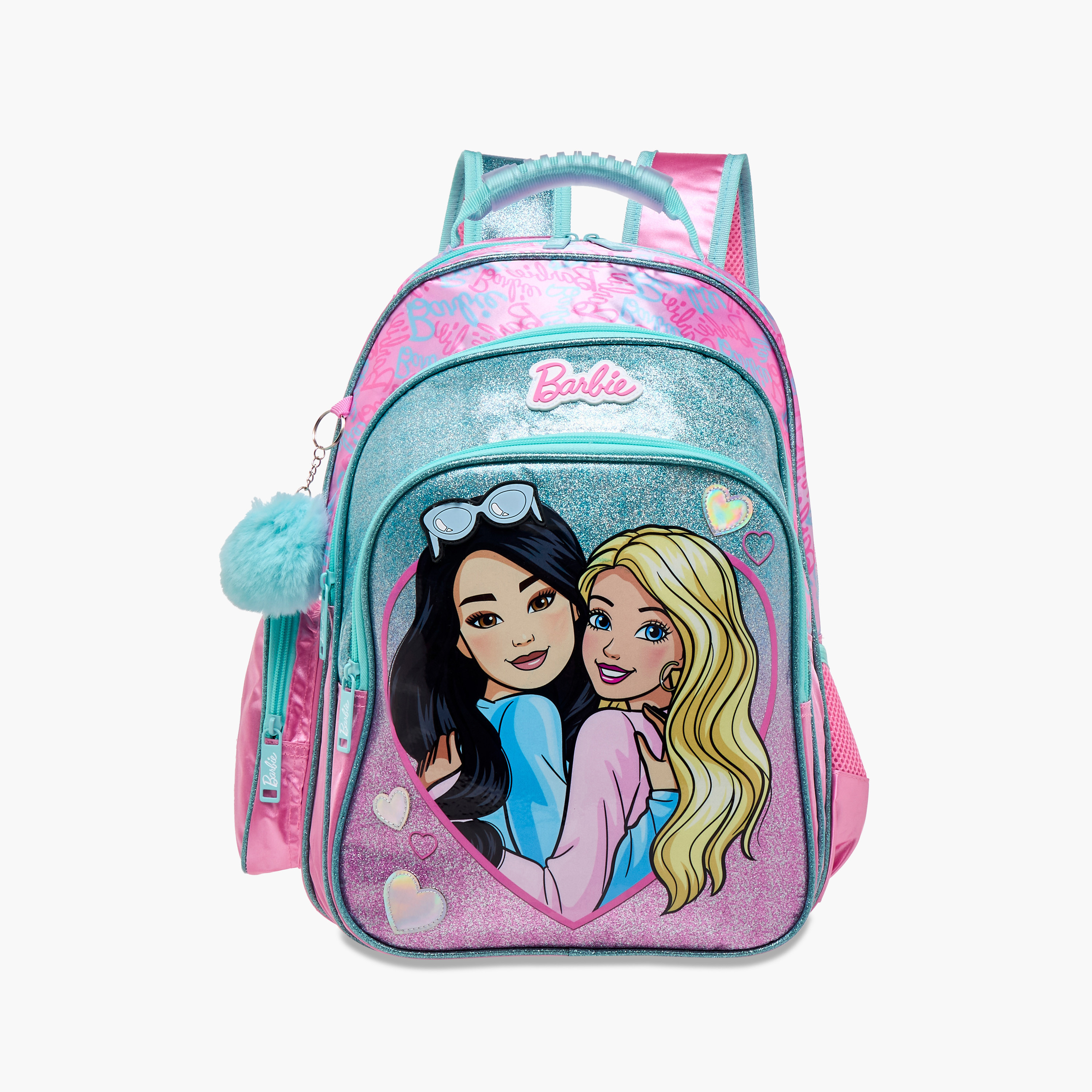 شنطة ظهر بطبعات باربي مع حمالات قابلة للتعديل وإغلاق بسحّاب - 16 بوصة-school-bagsandbackpacks-backpacks-image-10