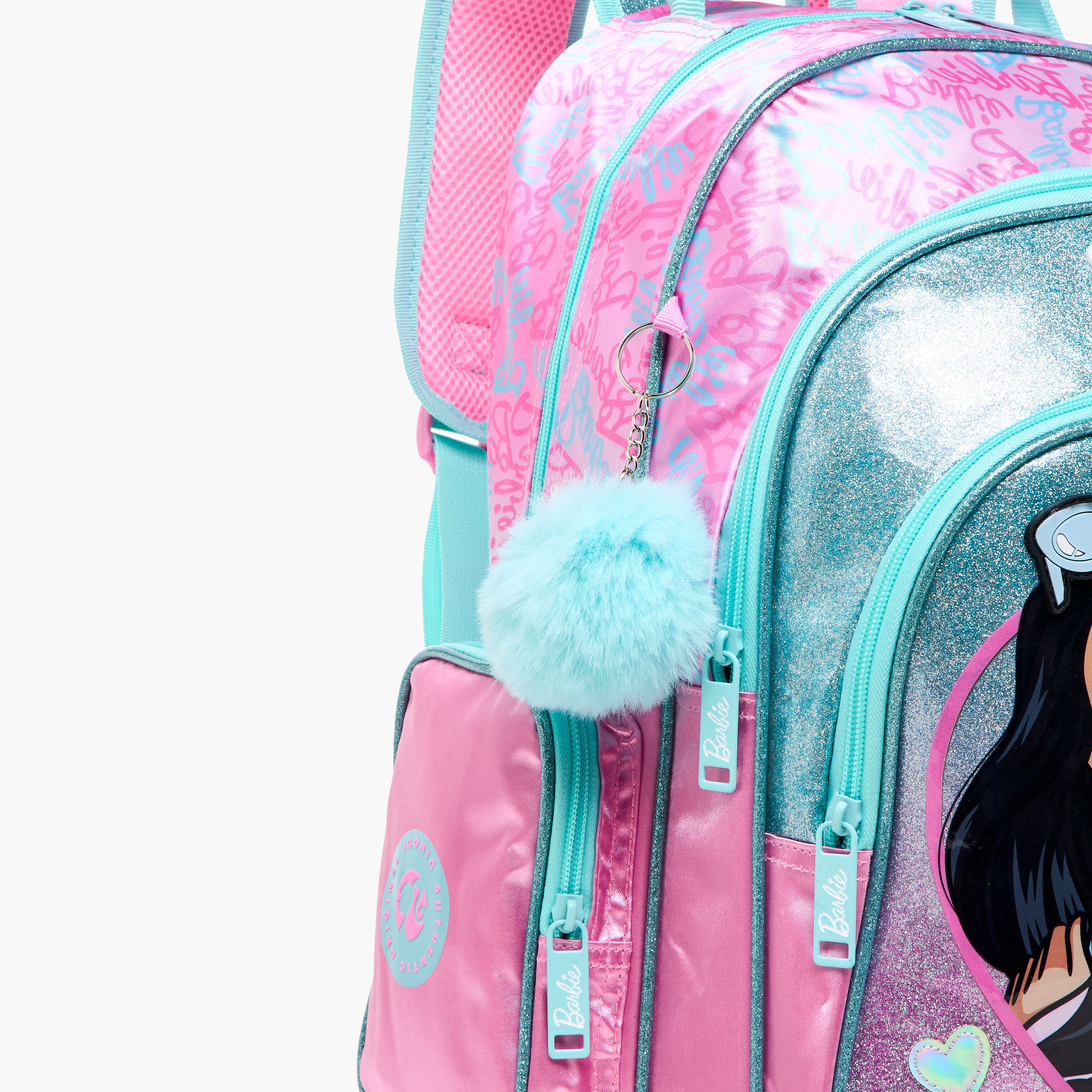 Barbie Printed Backpack with Adjustable Straps and Zip Closure - 16 inches-school-bagsandbackpacks-backpacks-image-11
