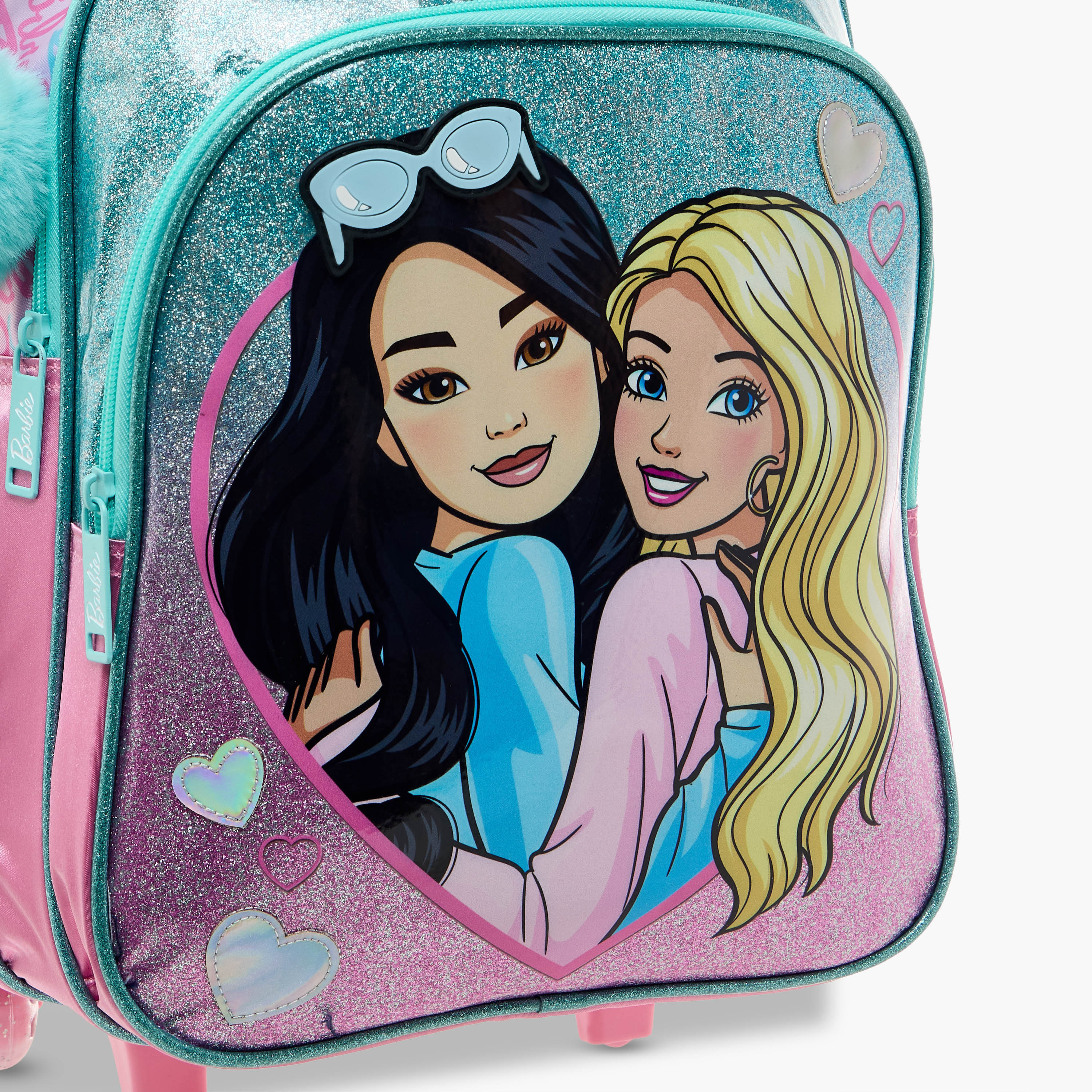 شنطة ظهر ترولي بمقبض قابل للسحب وطبعات - 16 بوصة-school-bagsandbackpacks-trolleybags-image-1