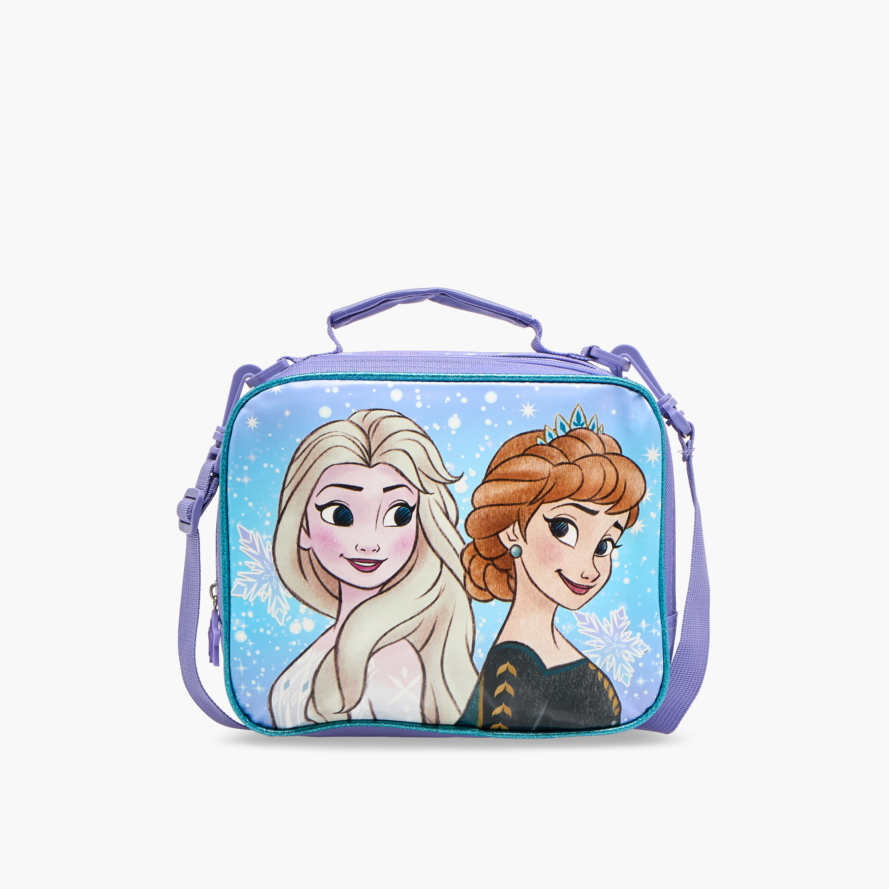 Disney Frozen Print Lunch Bag with Adjustable Strap and Zip Closure-school-lunchessentials-lunchbags-image-1