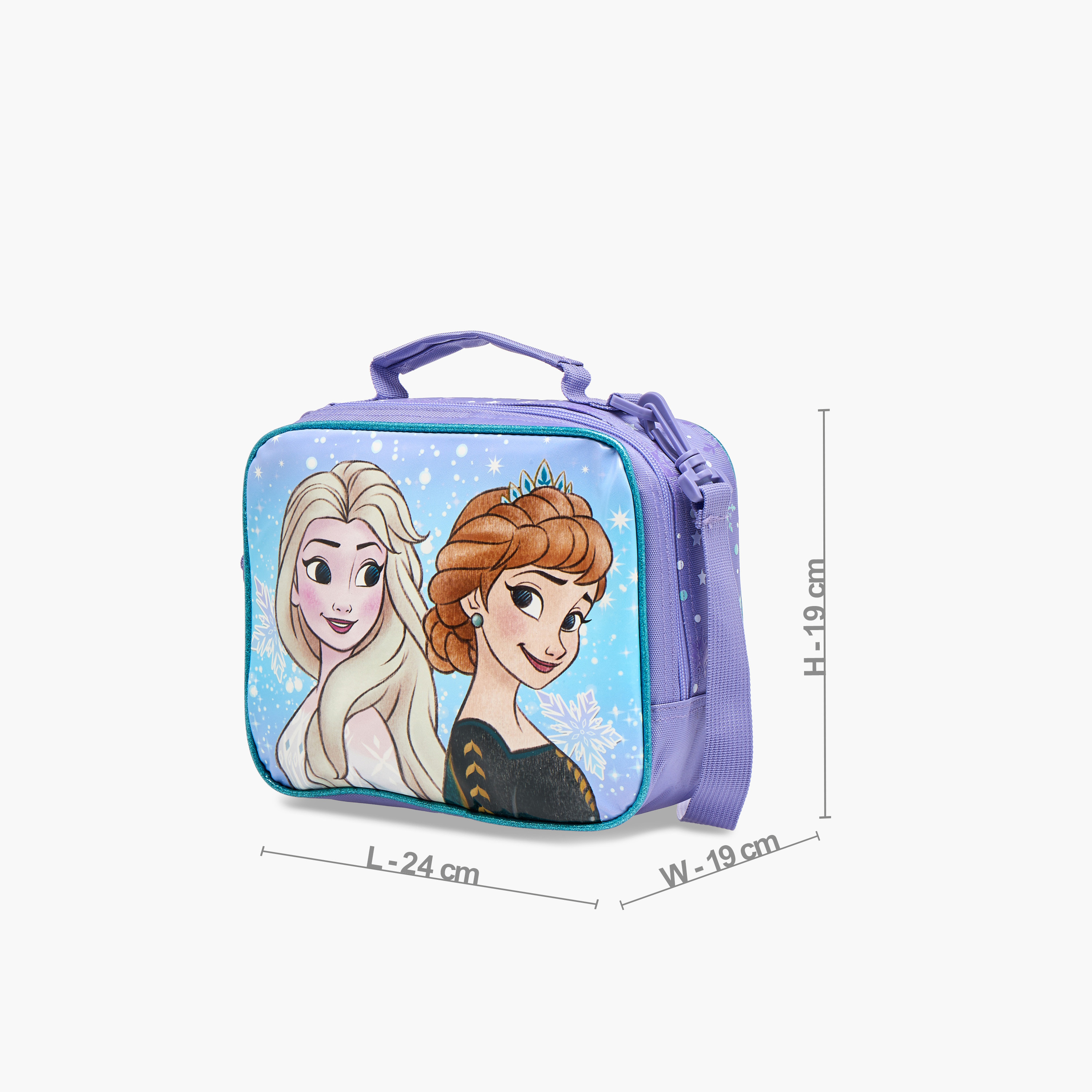 Disney Frozen Print Lunch Bag with Adjustable Strap and Zip Closure-school-lunchessentials-lunchbags-image-2
