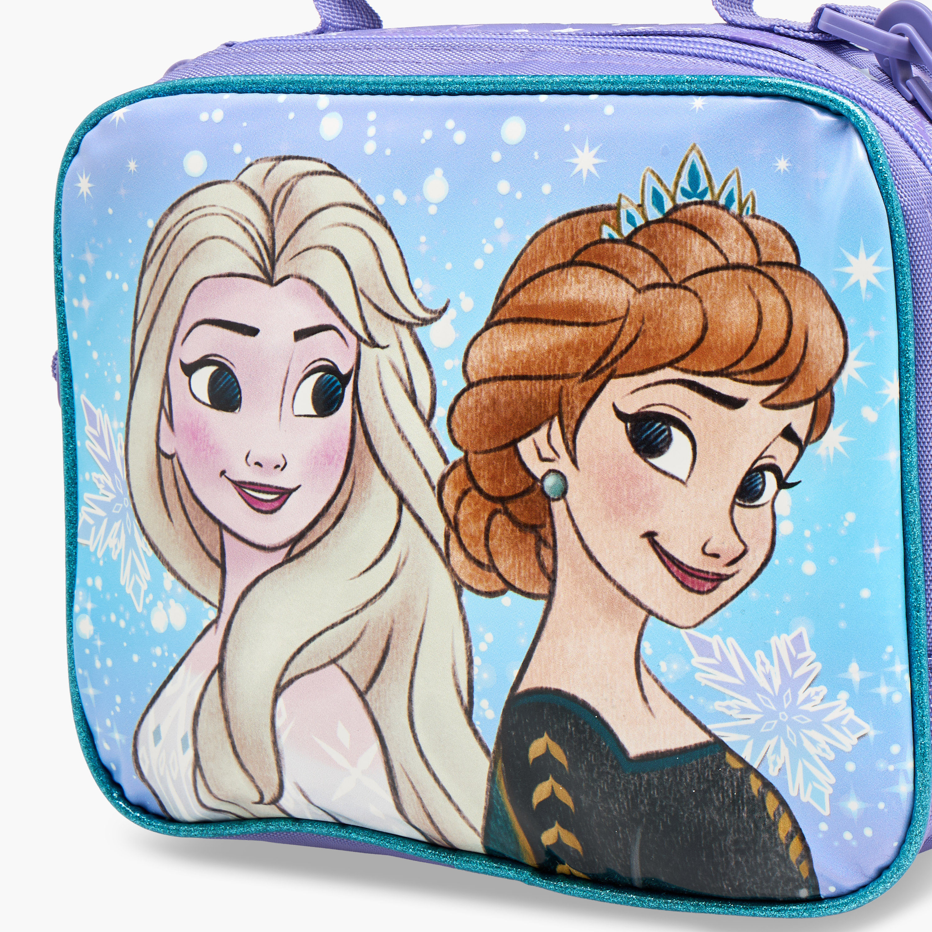 Disney Frozen Print Lunch Bag with Adjustable Strap and Zip Closure-school-lunchessentials-lunchbags-image-5