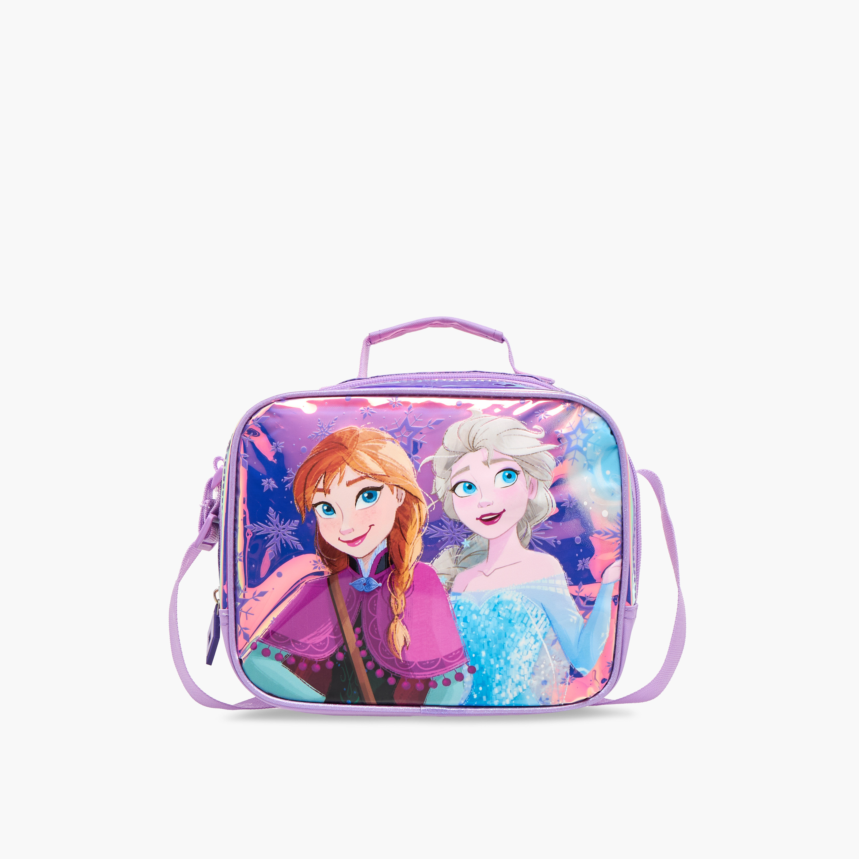 Disney Frozen Print Lunch Bag with Adjustable Strap and Zip Closure-school-lunchessentials-lunchbags-image-1