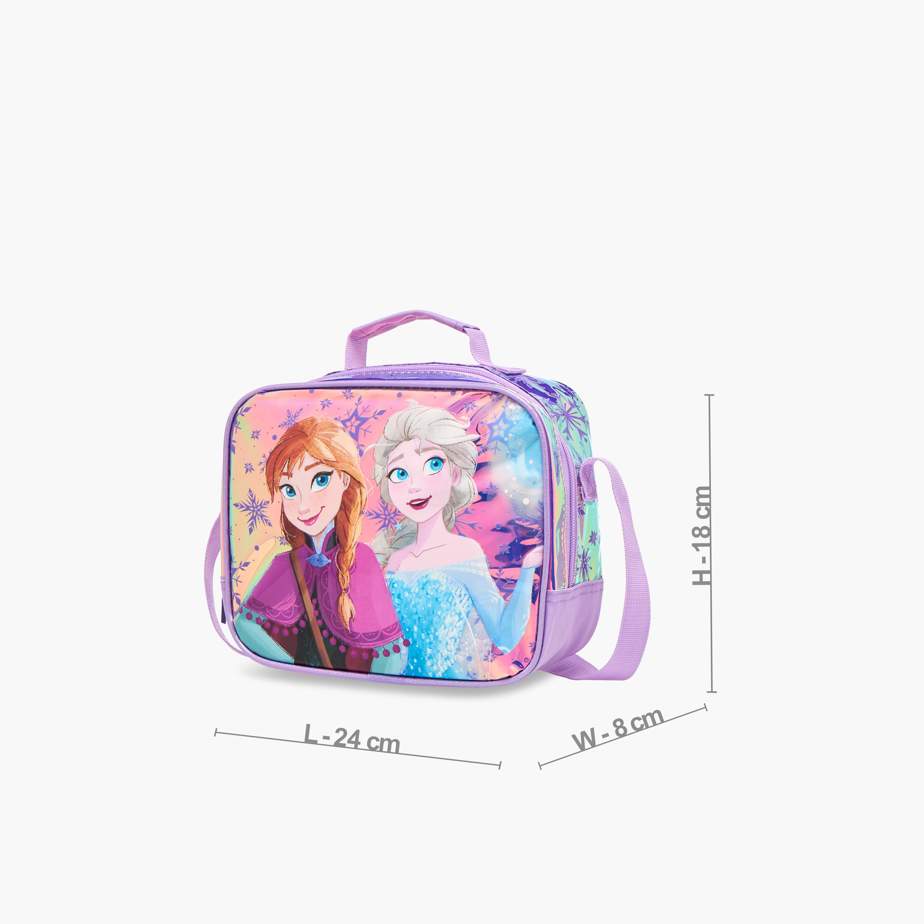 Disney Frozen Print Lunch Bag with Adjustable Strap and Zip Closure-school-lunchessentials-lunchbags-image-2