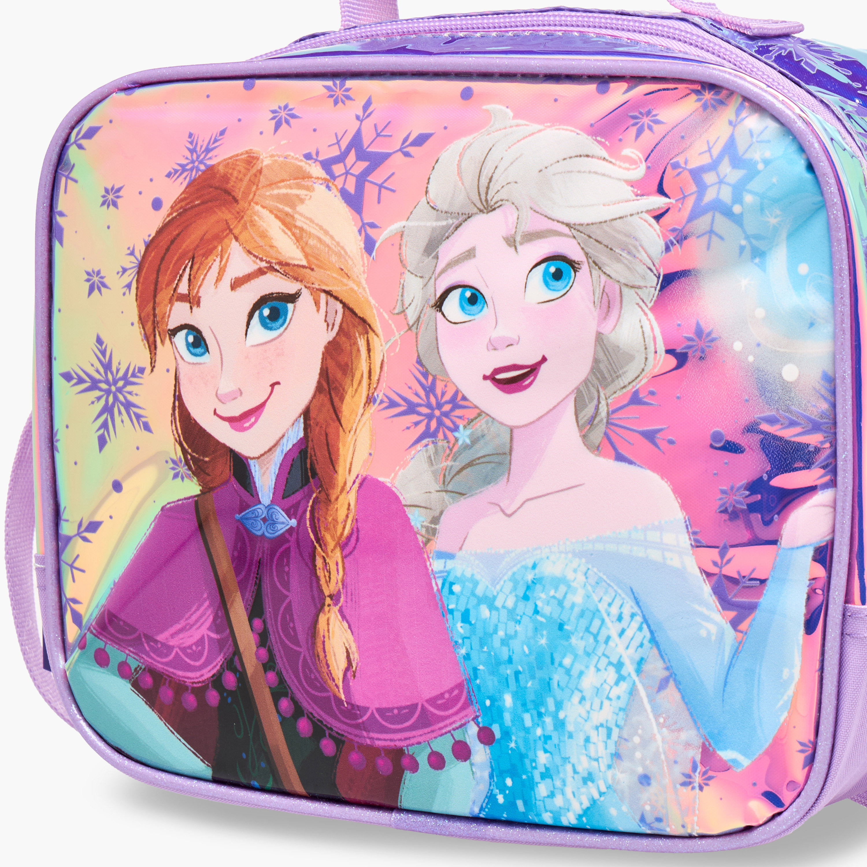 Disney Frozen Print Lunch Bag with Adjustable Strap and Zip Closure-school-lunchessentials-lunchbags-image-5