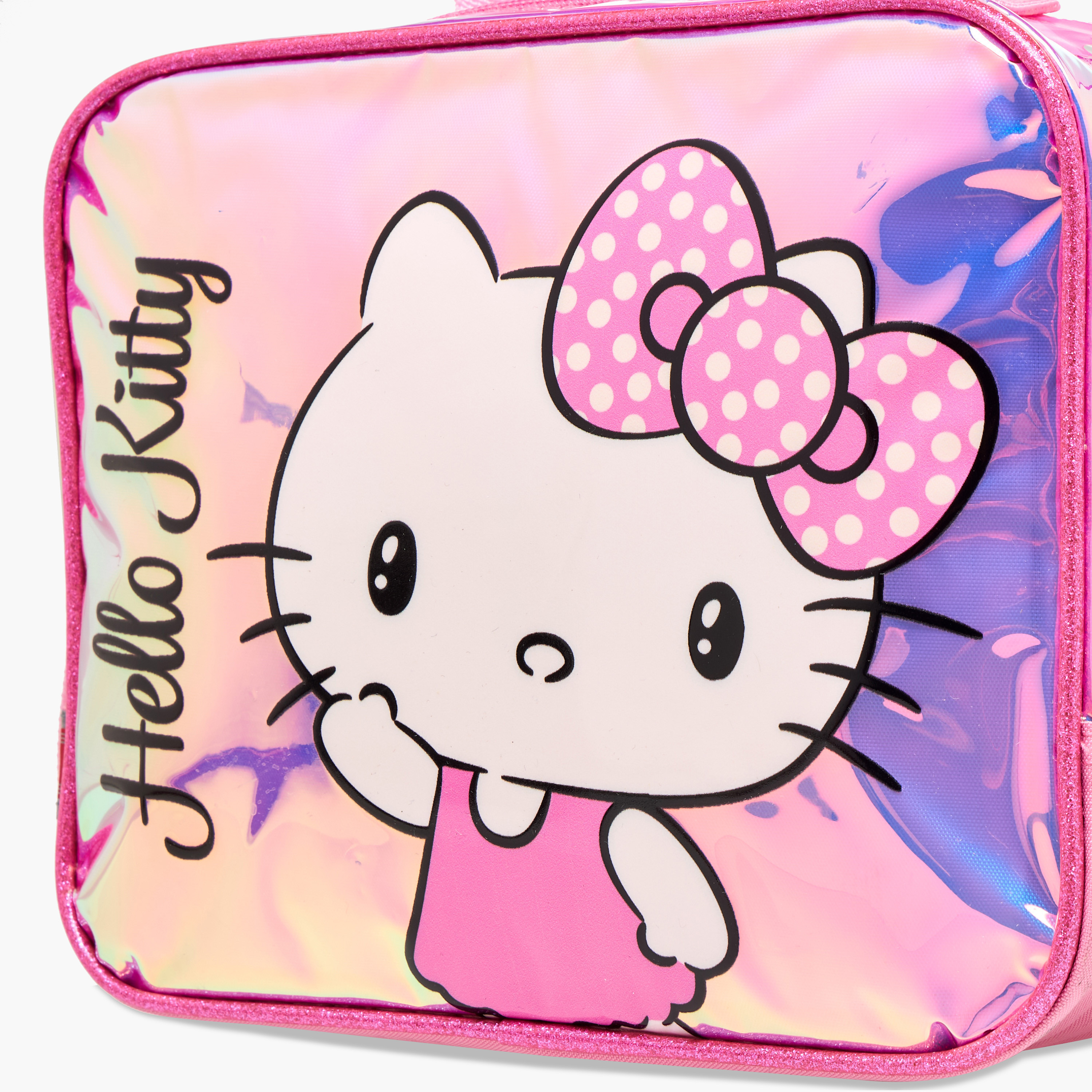 شنطة غداء بطبعات هالو كيتي وحزام قابل للتعديل وسحاب إغلاق-school-lunchessentials-lunchbags-image-3