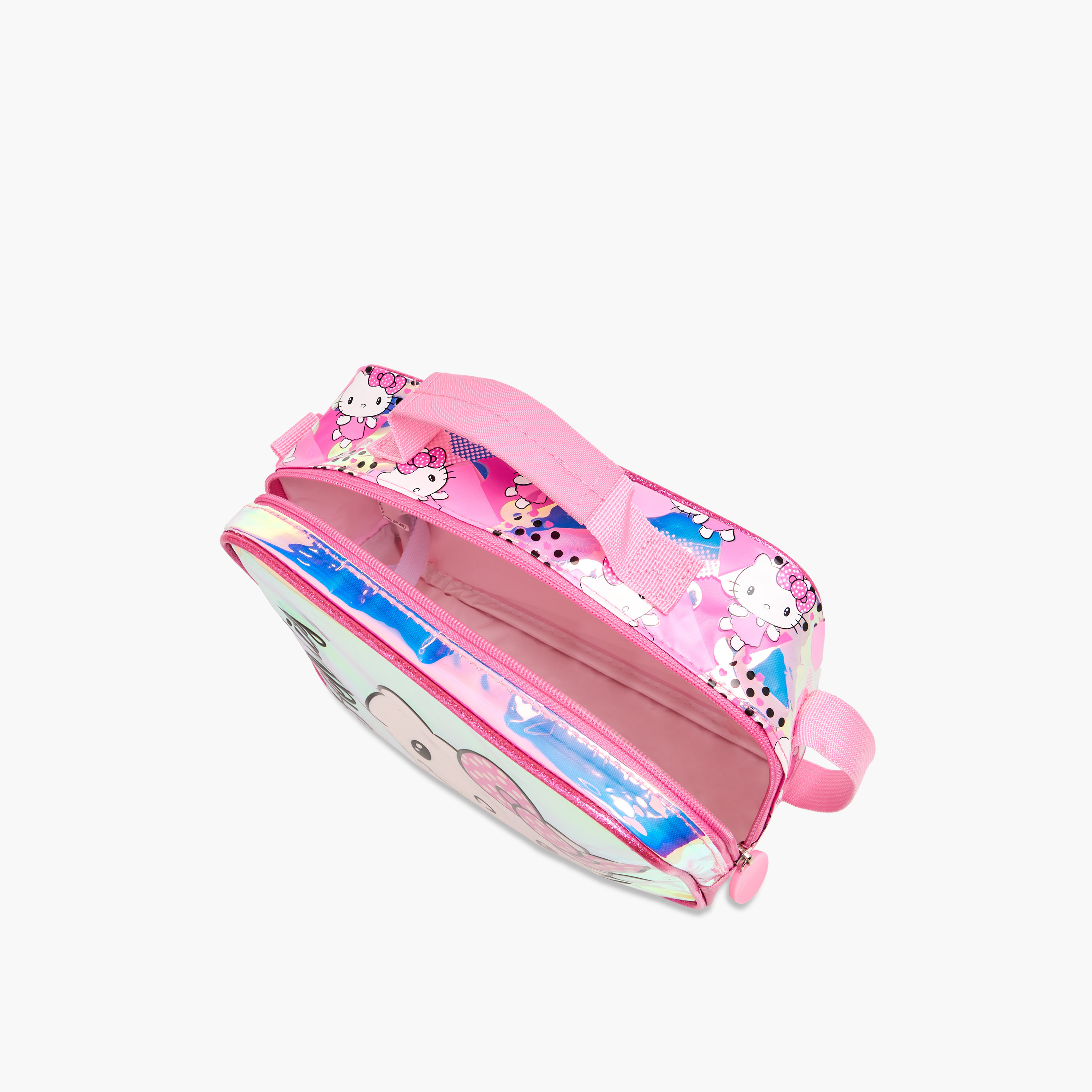 شنطة غداء بطبعات هالو كيتي وحزام قابل للتعديل وسحاب إغلاق-school-lunchessentials-lunchbags-image-7