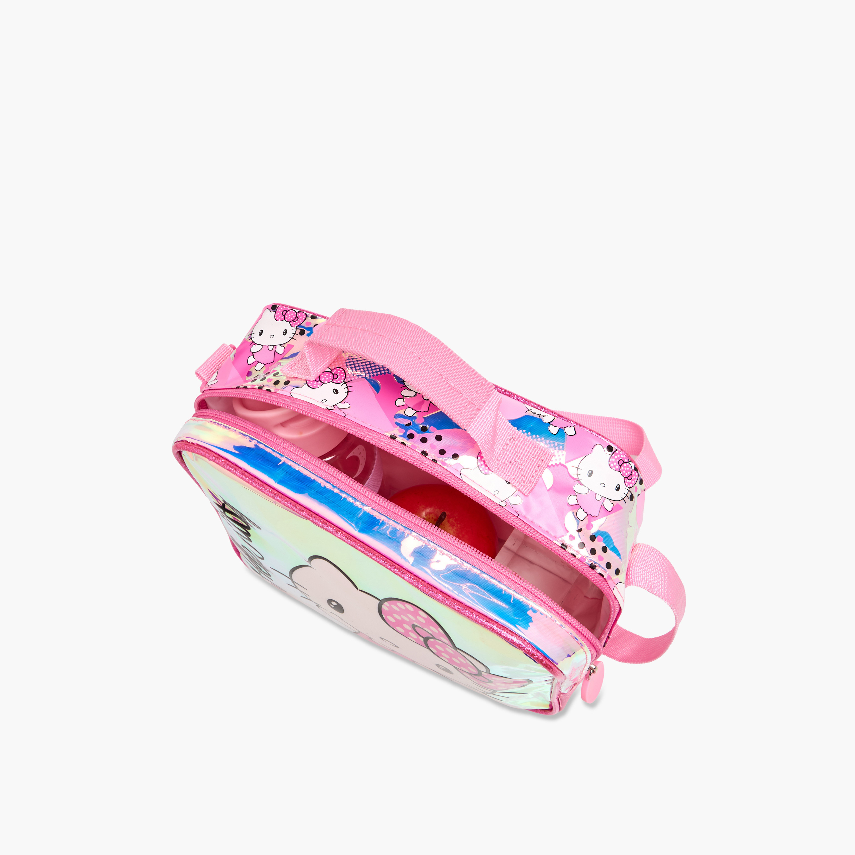 شنطة غداء بطبعات هالو كيتي وحزام قابل للتعديل وسحاب إغلاق-school-lunchessentials-lunchbags-image-8