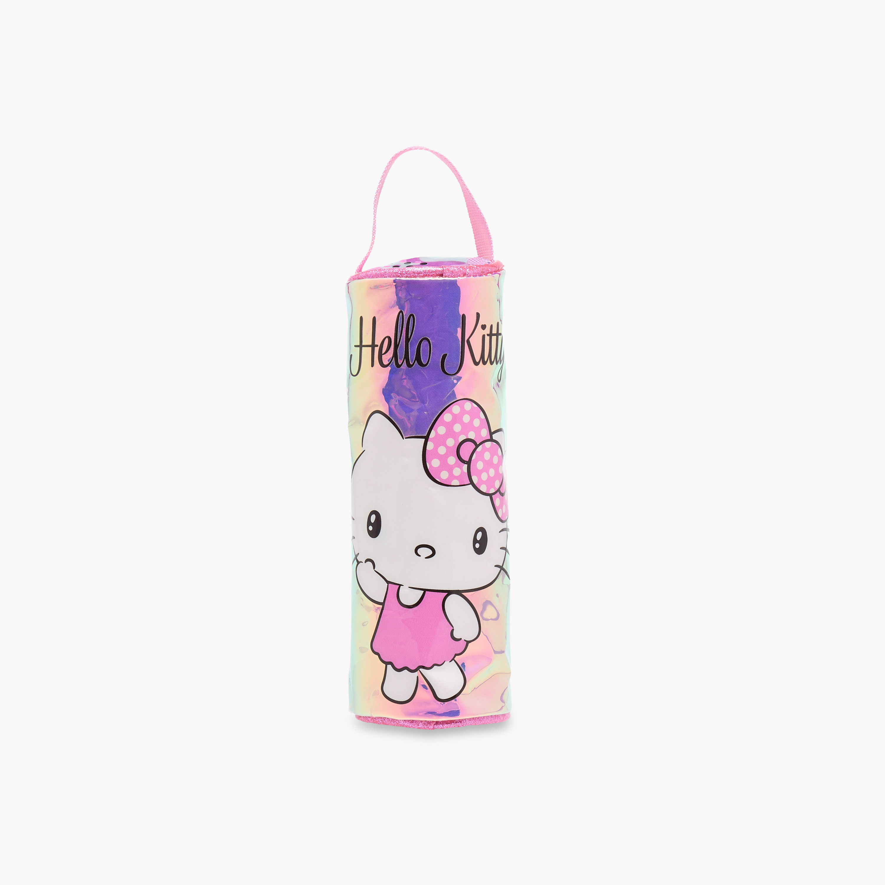 Hello Kitty Holographic Pencil Pouch with Zip Closure-school-stationery-pencilcases-image-1
