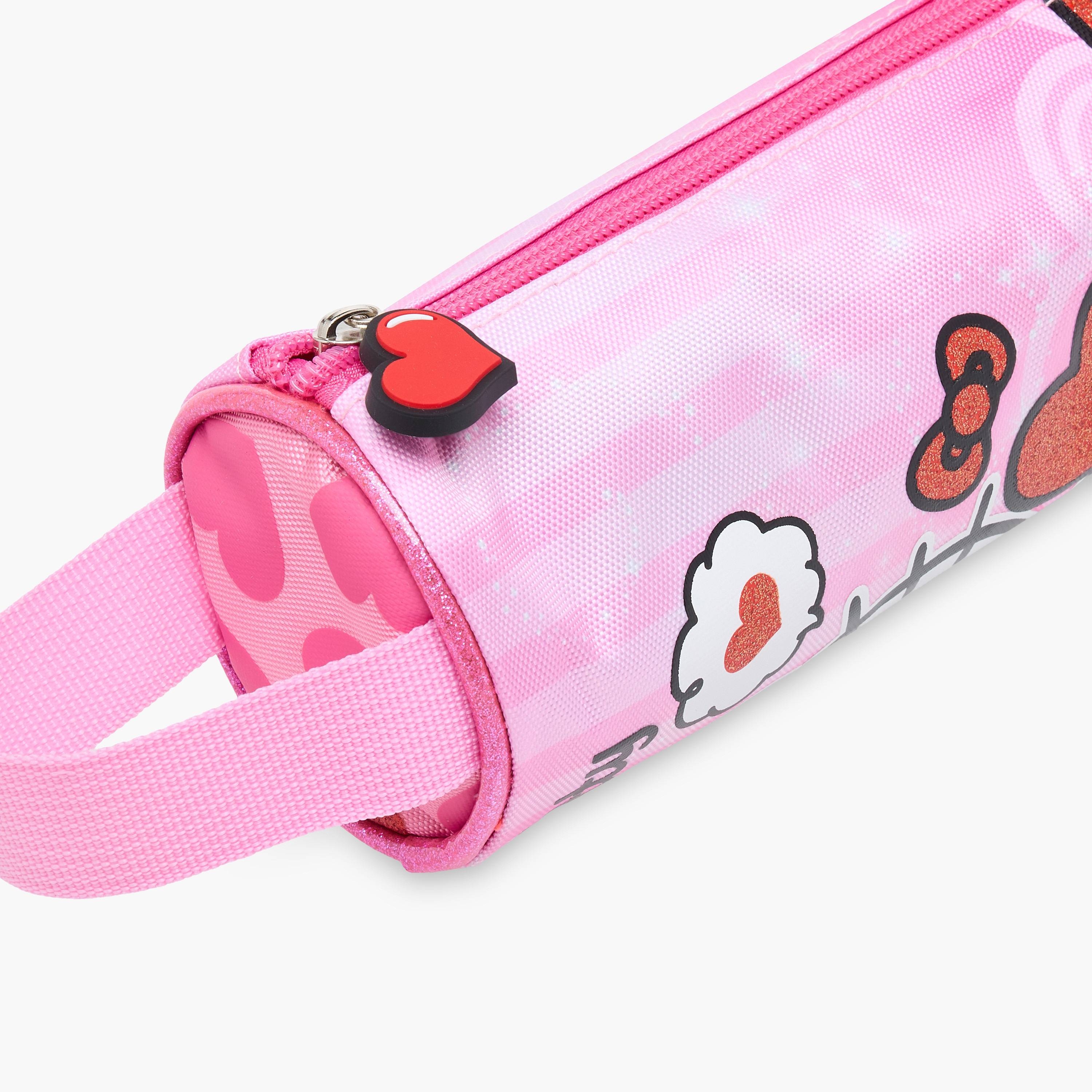 Hello Kitty Printed Pencil Pouch with Zip Closure-school-stationery-pencilcases-image-6