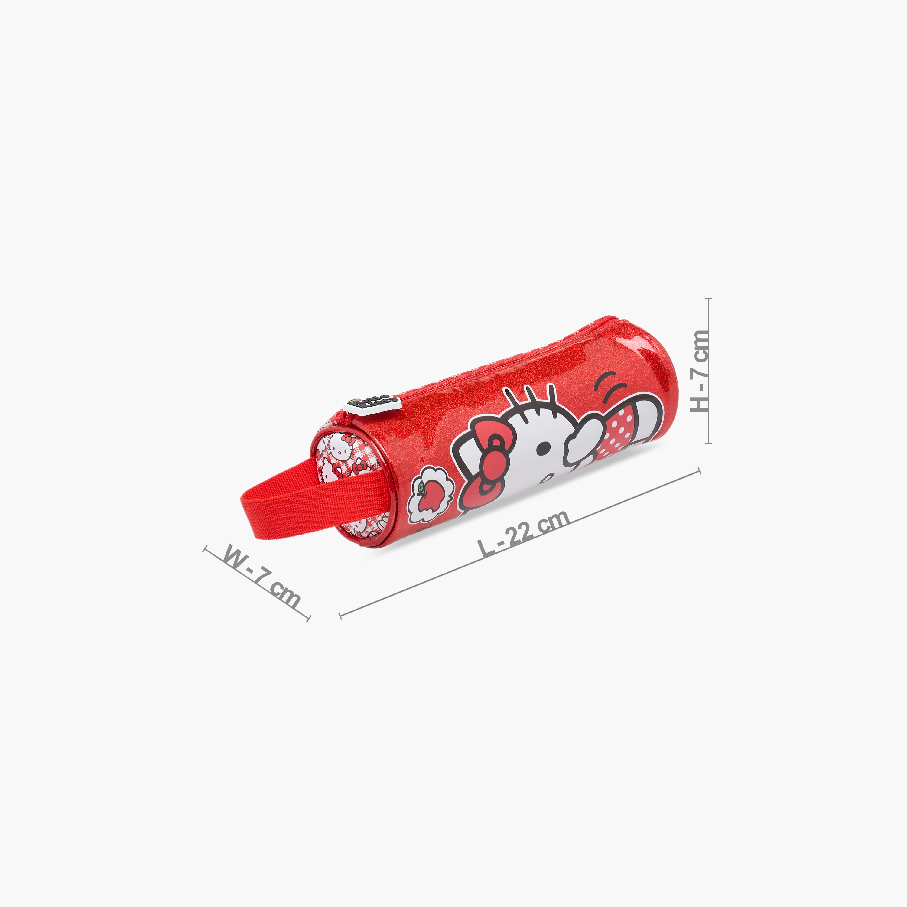 Hello Kitty Print Pencil Pouch with Zip Closure-school-stationery-pencilcases-image-2