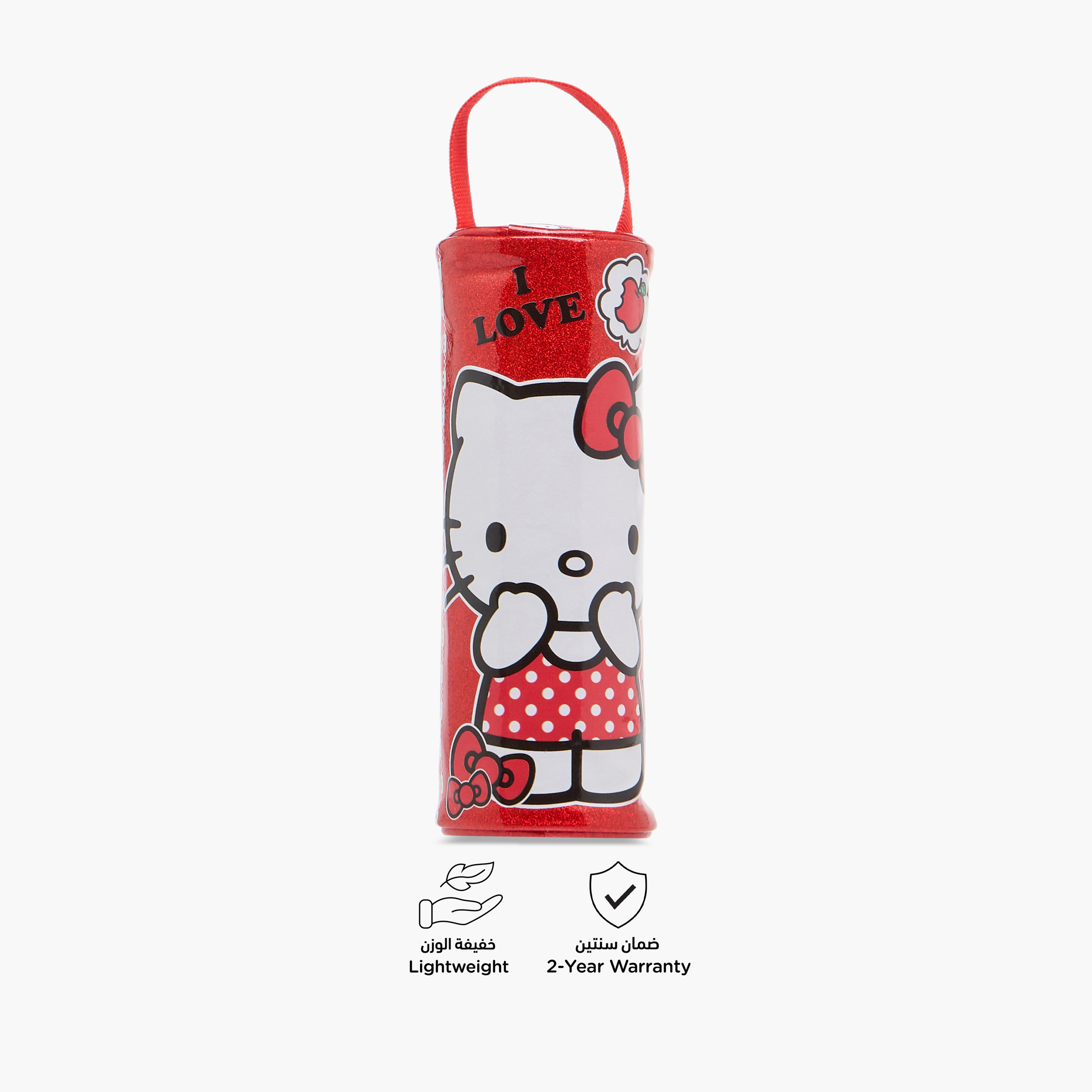 Hello Kitty Print Pencil Pouch with Zip Closure-school-stationery-pencilcases-image-4