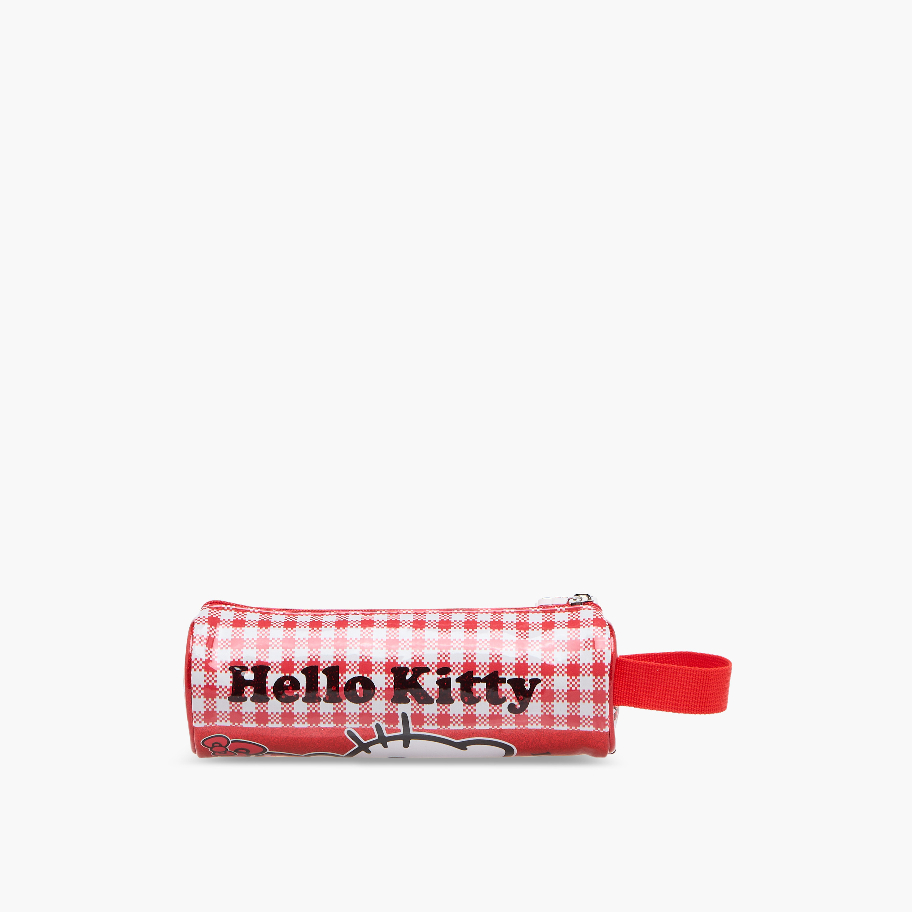 Hello Kitty Print Pencil Pouch with Zip Closure-school-stationery-pencilcases-image-5