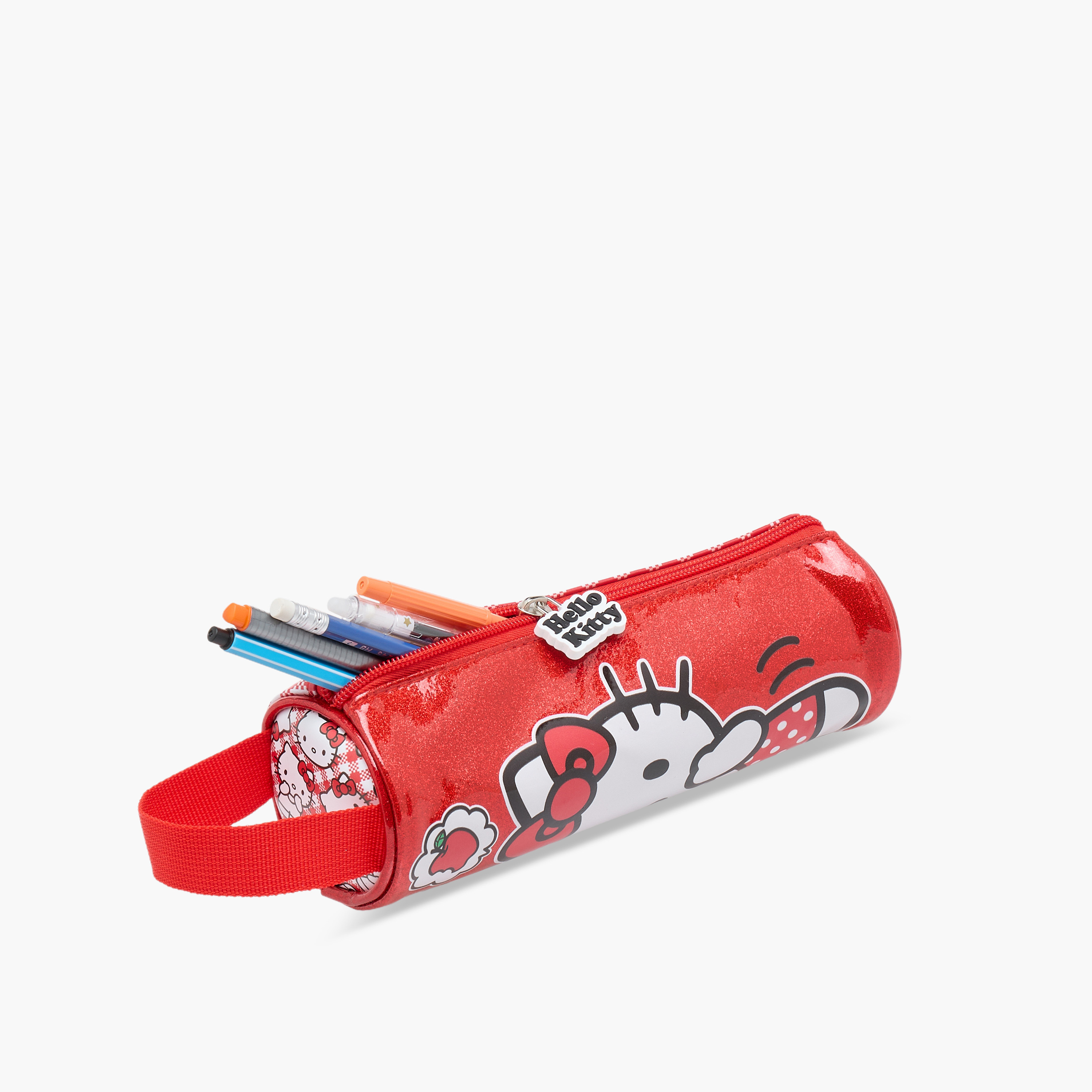 Hello Kitty Print Pencil Pouch with Zip Closure-school-stationery-pencilcases-image-7