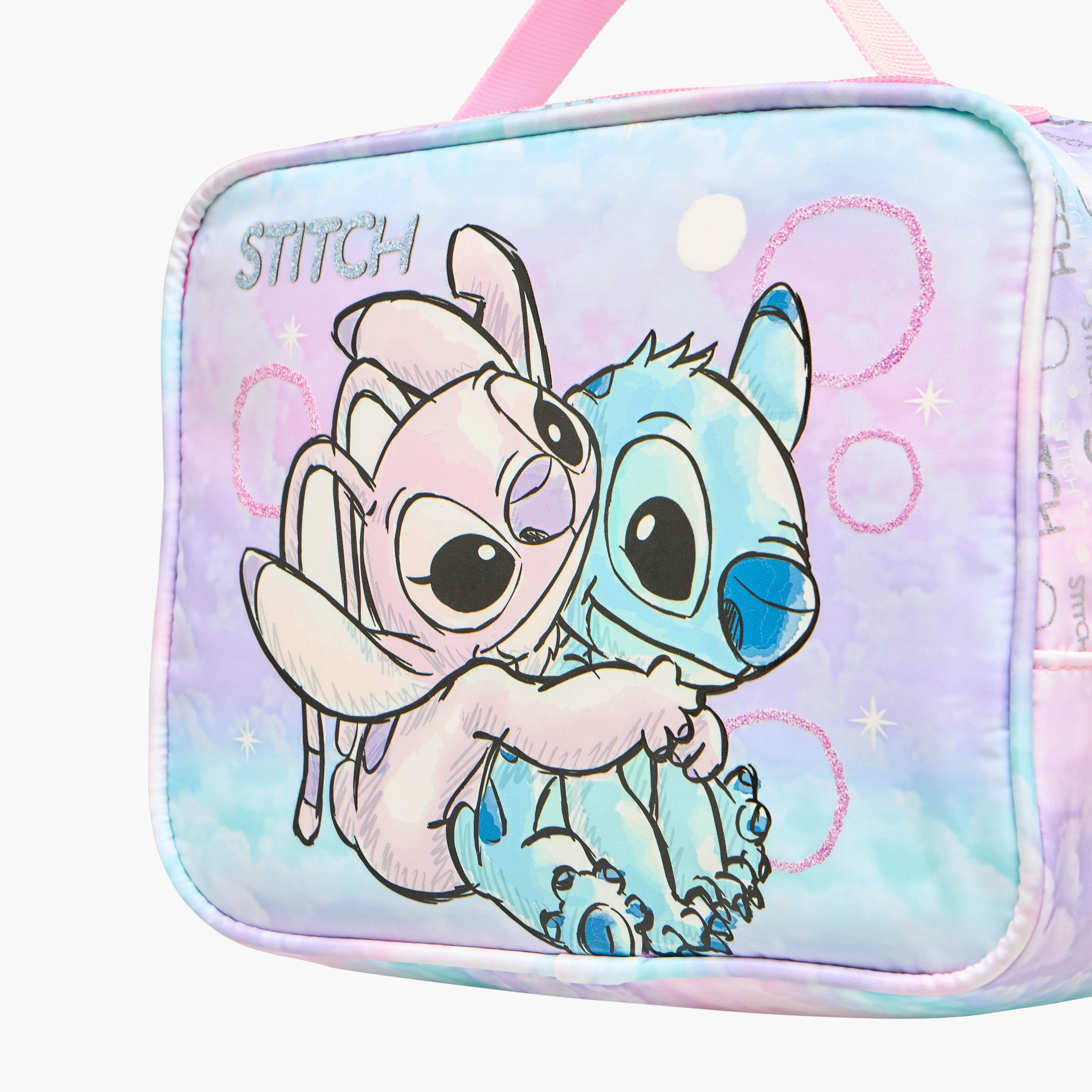 Lilo & Stitch Print Insulated Lunch Bag with Zip Closure-school-lunchessentials-lunchbags-image-3