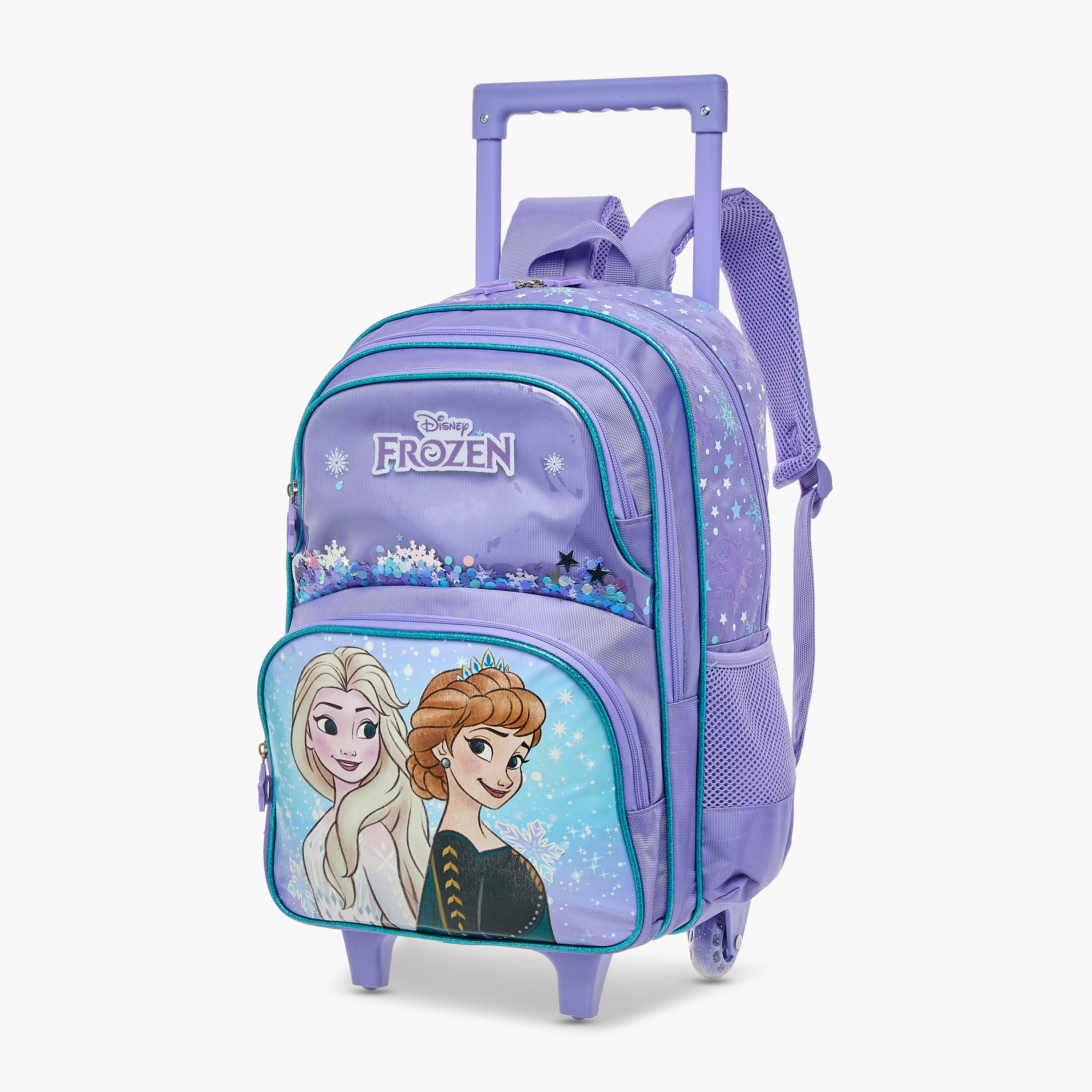 Disney Frozen Print Trolley Backpack with Retractable Handle - 16 inches-school-bagsandbackpacks-trolleybags-image-18