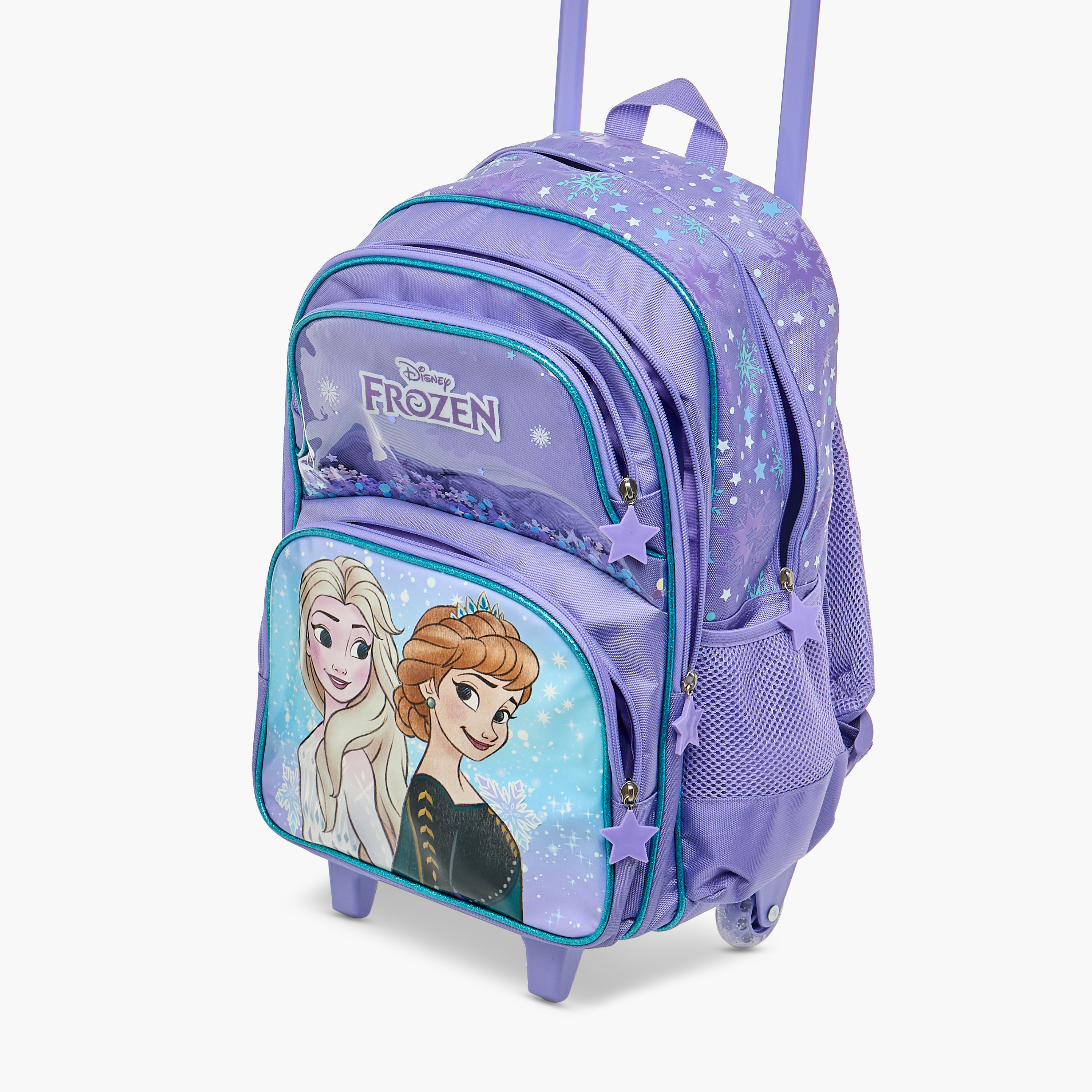 Disney Frozen Print Trolley Backpack with Retractable Handle - 16 inches-school-bagsandbackpacks-trolleybags-image-19