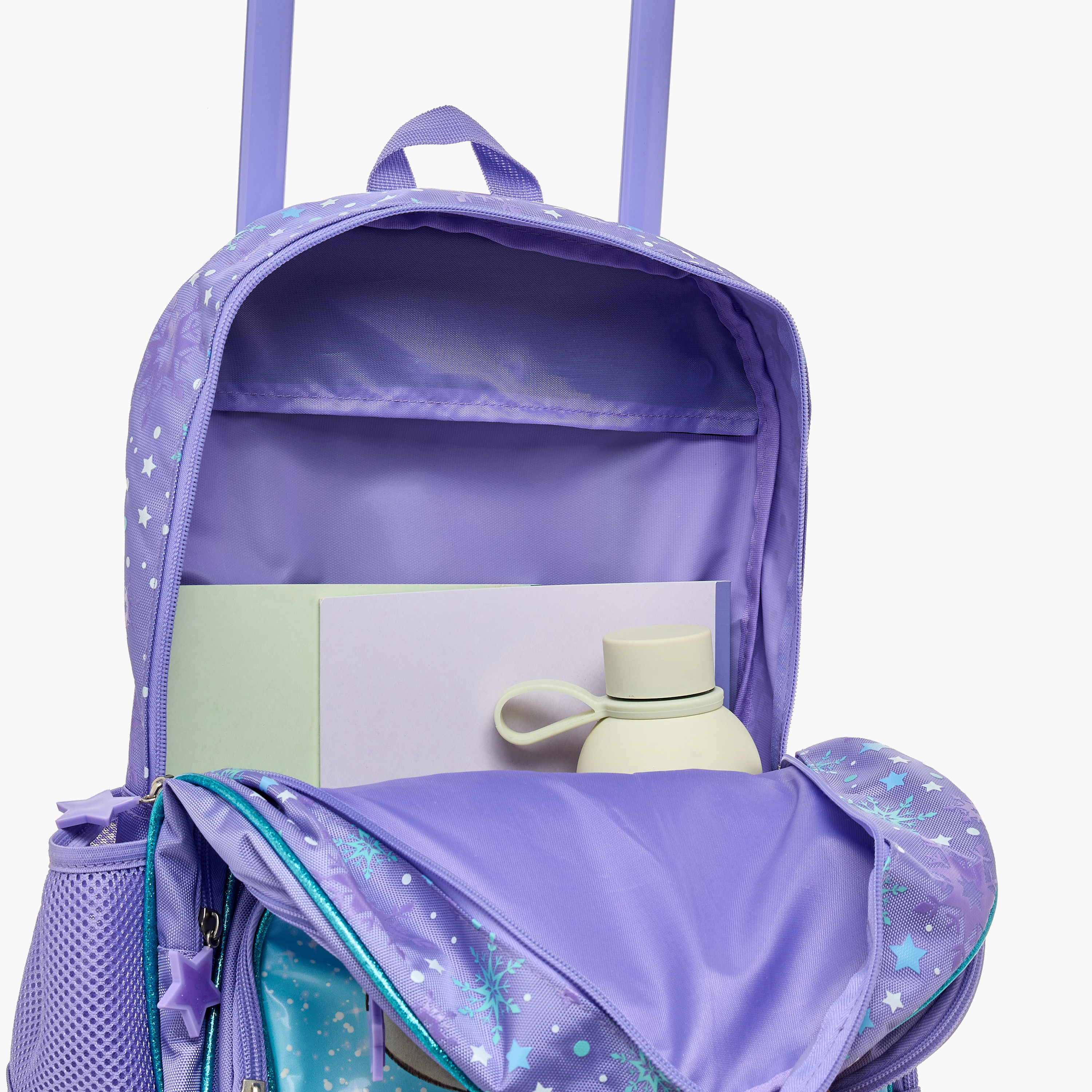 Disney Frozen Print Trolley Backpack with Retractable Handle - 16 inches-school-bagsandbackpacks-trolleybags-image-20