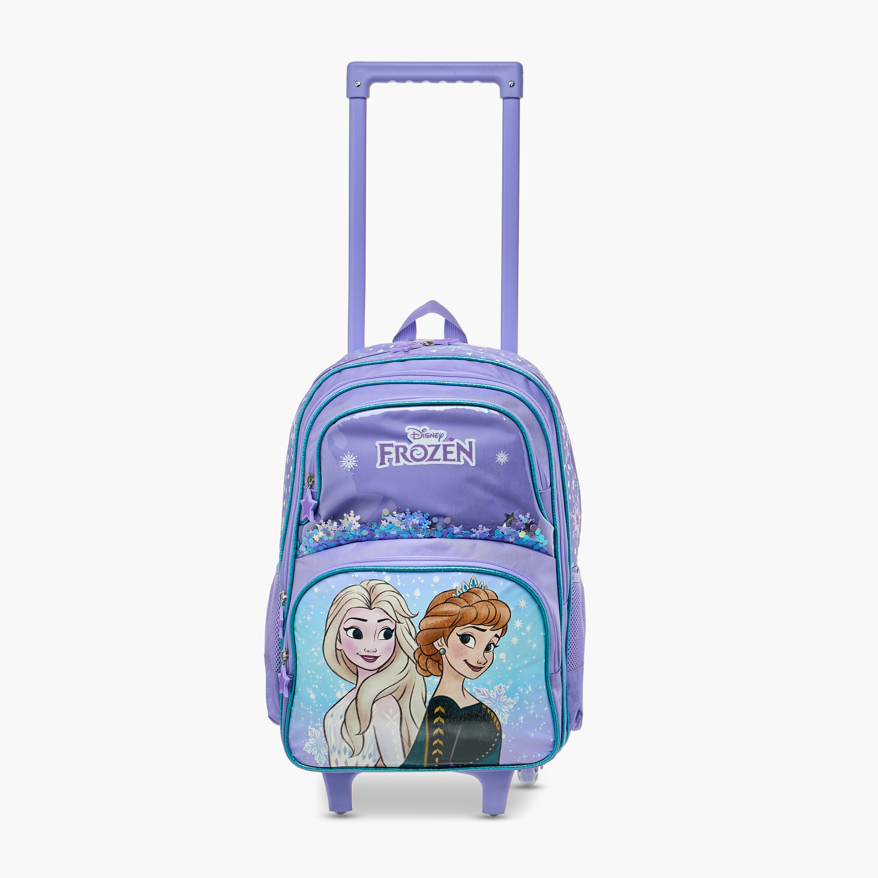 Disney Frozen Print Trolley Backpack with Retractable Handle - 16 inches-school-bagsandbackpacks-trolleybags-image-5