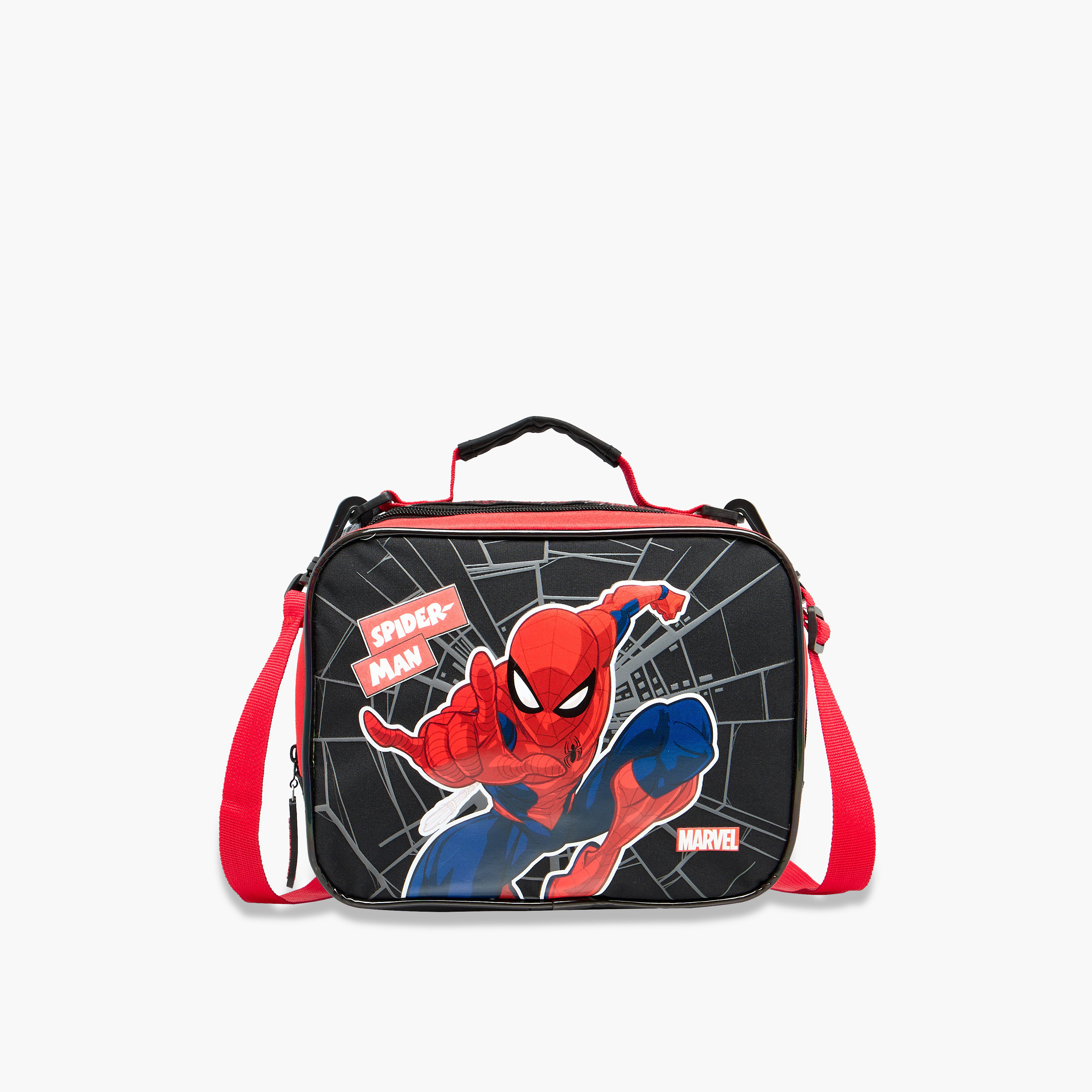 Spider-Man Print Lunch Bag with Zip Closure-school-lunchessentials-lunchbags-image-1