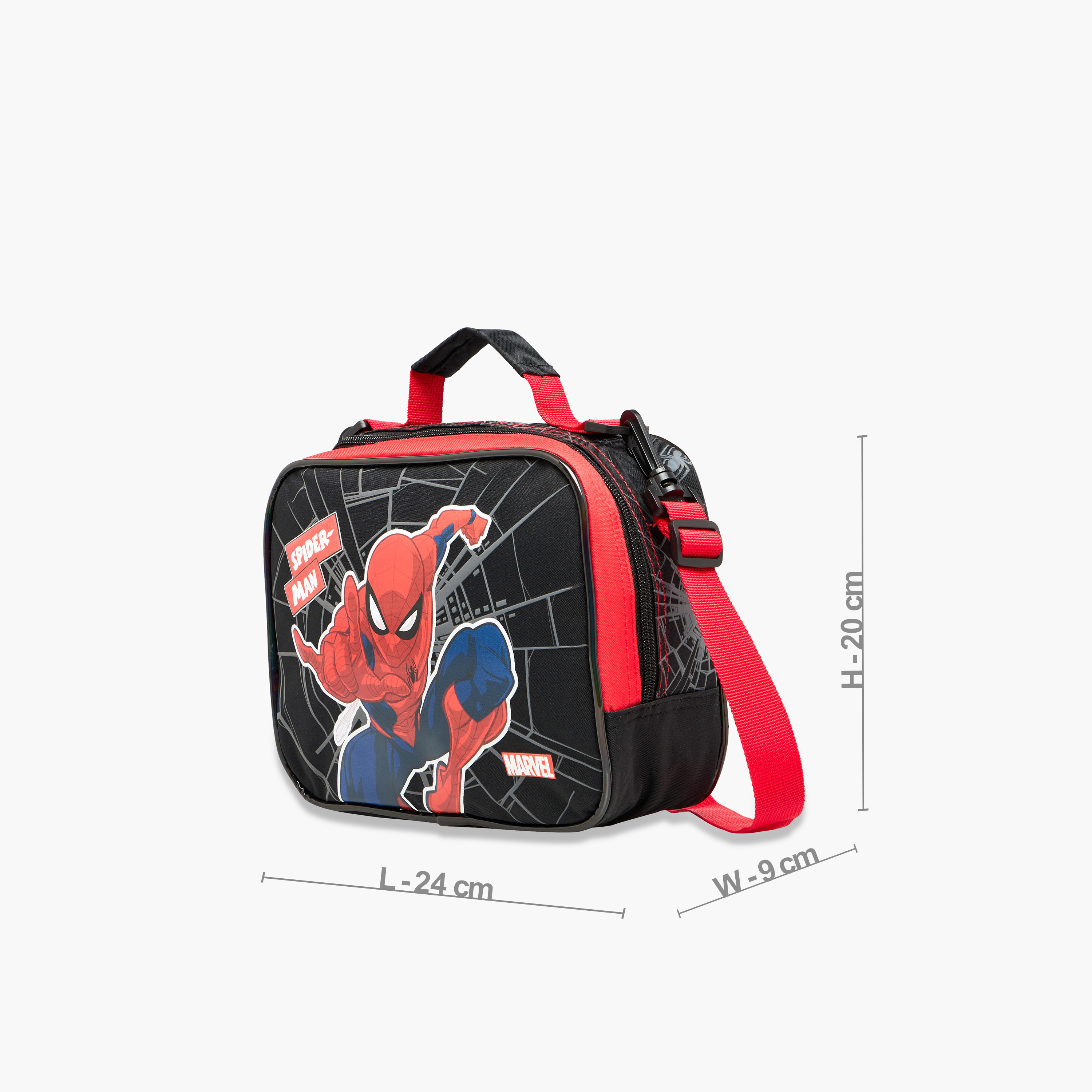 Spider-Man Print Lunch Bag with Zip Closure-school-lunchessentials-lunchbags-image-2