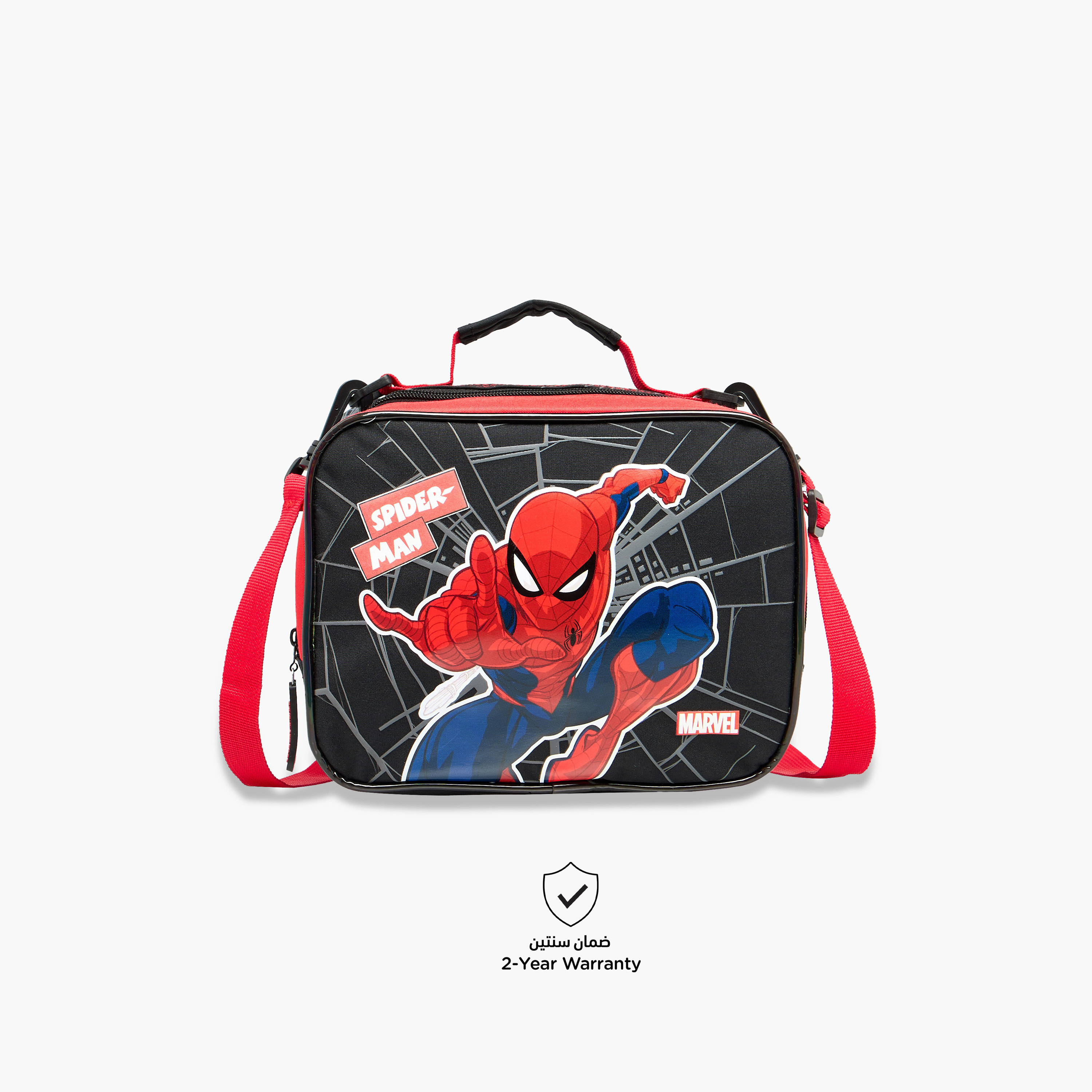 Spider-Man Print Lunch Bag with Zip Closure-school-lunchessentials-lunchbags-image-4