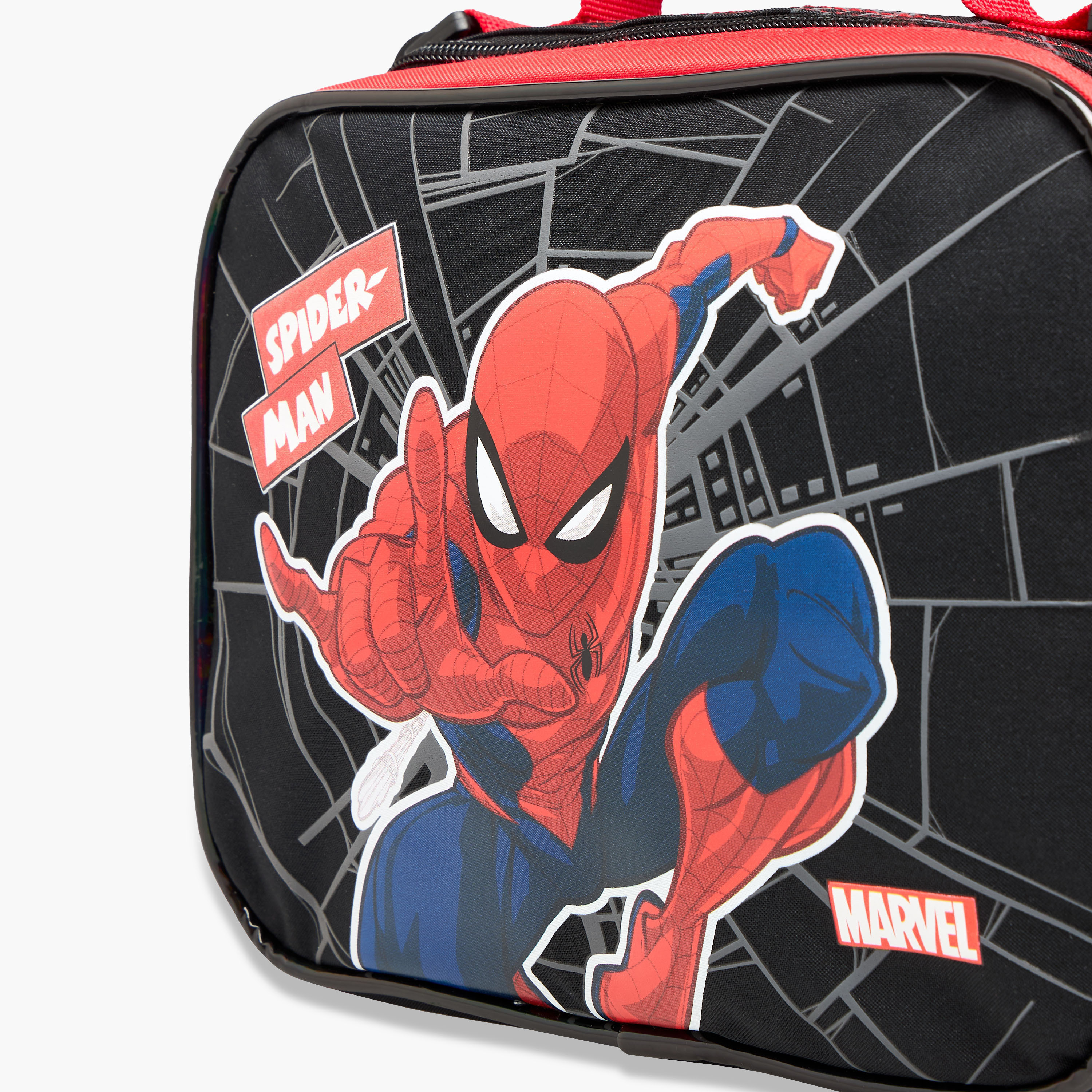 Spider-Man Print Lunch Bag with Zip Closure-school-lunchessentials-lunchbags-image-5