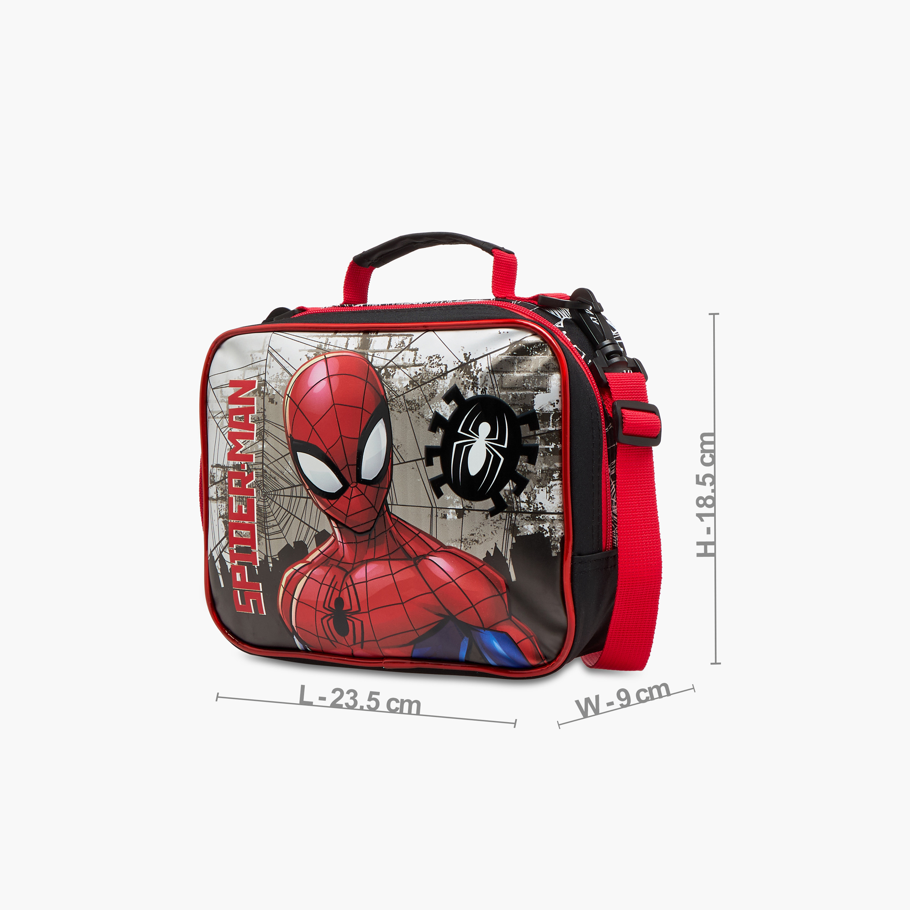 Spider-Man Print Insulated Lunch Bag with Zip Closure-school-lunchessentials-lunchbags-image-2