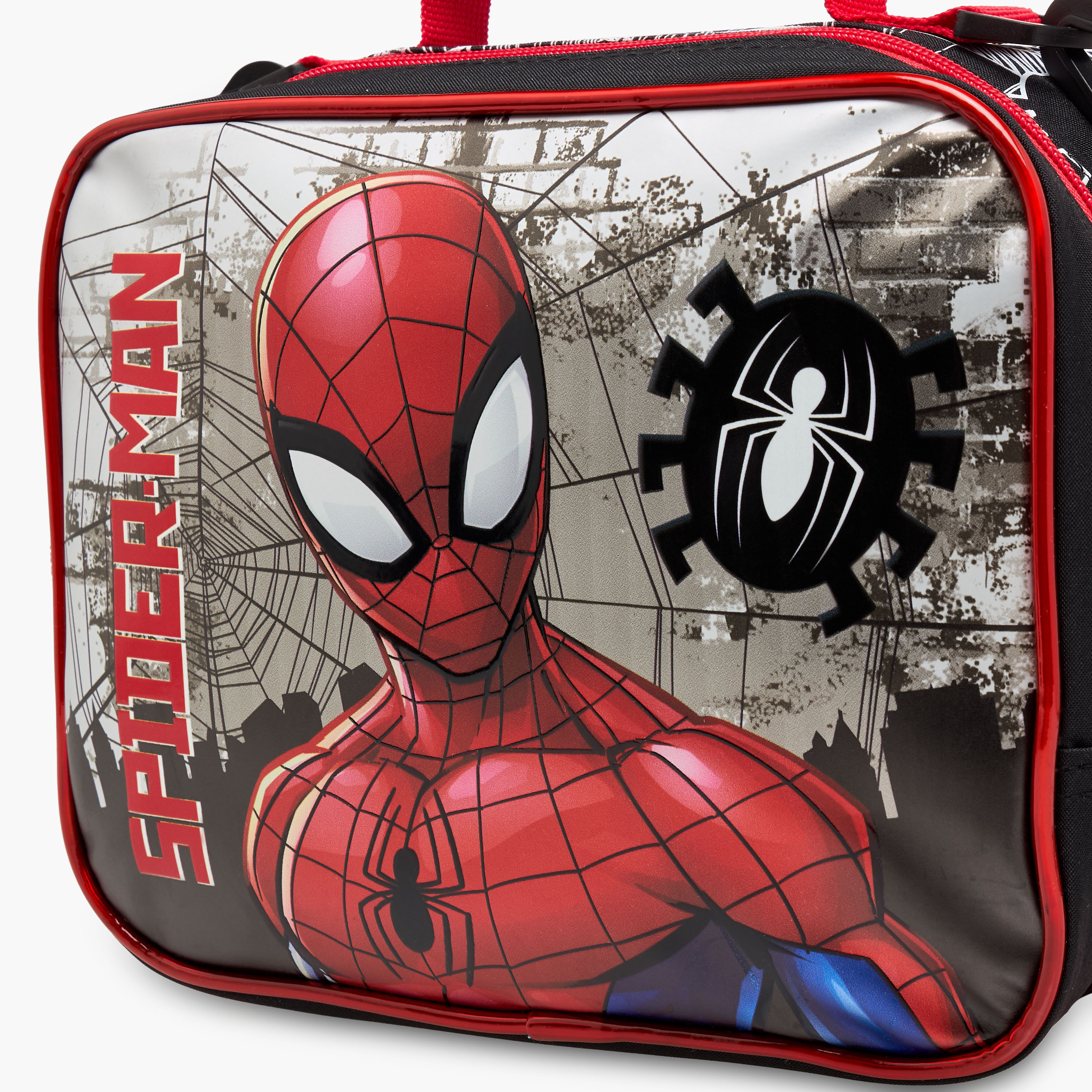 Spider-Man Print Insulated Lunch Bag with Zip Closure-school-lunchessentials-lunchbags-image-3