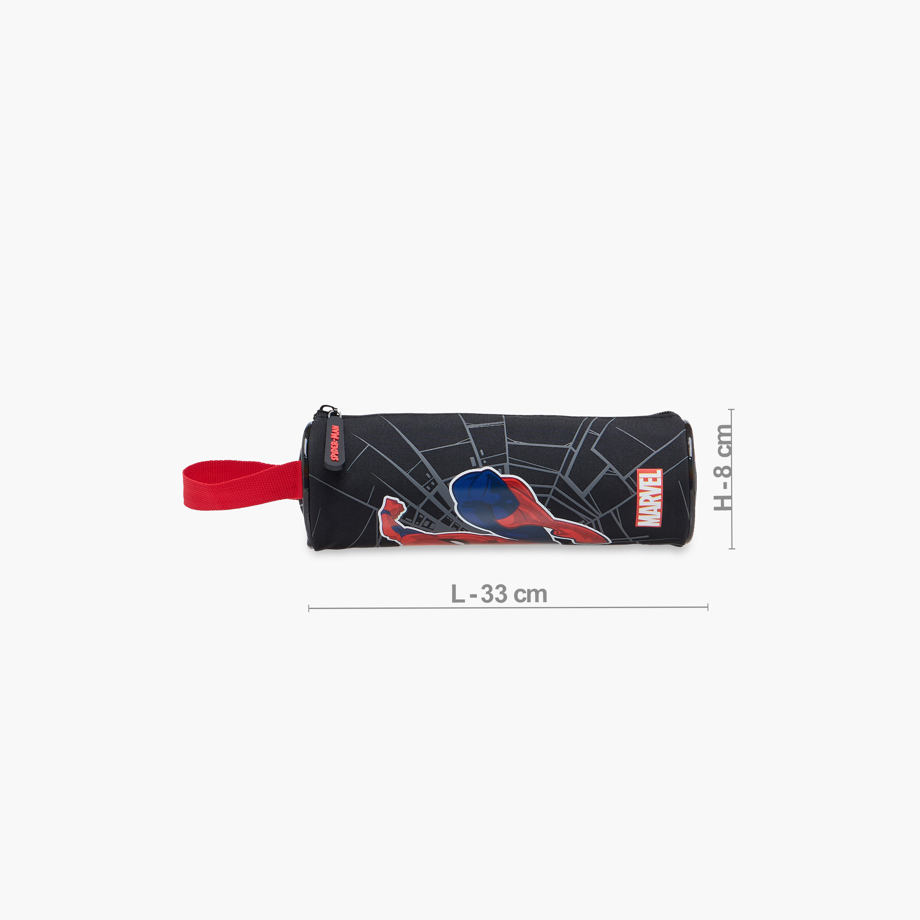 Spider-Man Print Pencil Pouch with Zip Closure-school-stationery-pencilcases-image-2