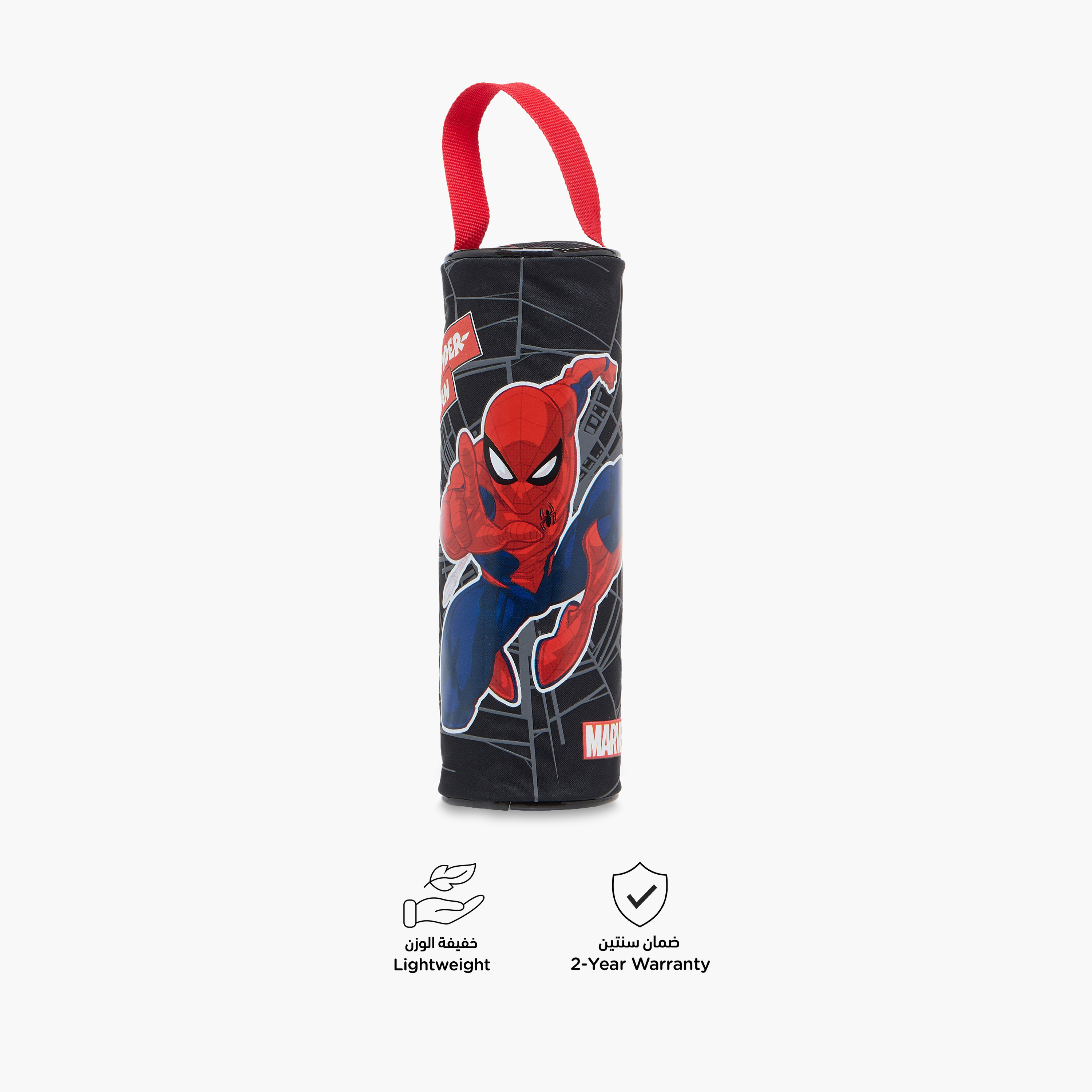 Spider-Man Print Pencil Pouch with Zip Closure-school-stationery-pencilcases-image-4