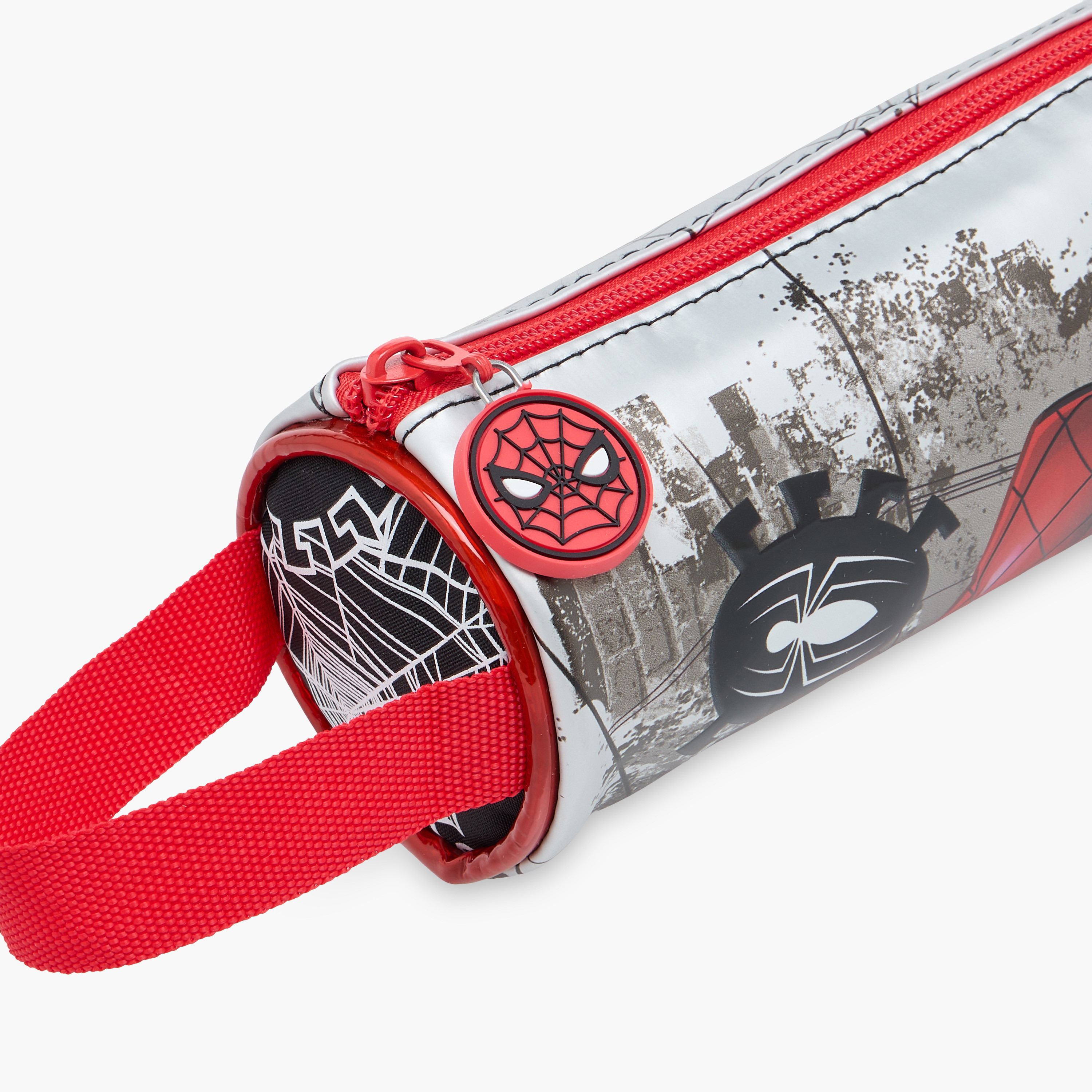 Spider-Man Print Pencil Pouch with Zip Closure-school-stationery-pencilcases-image-6