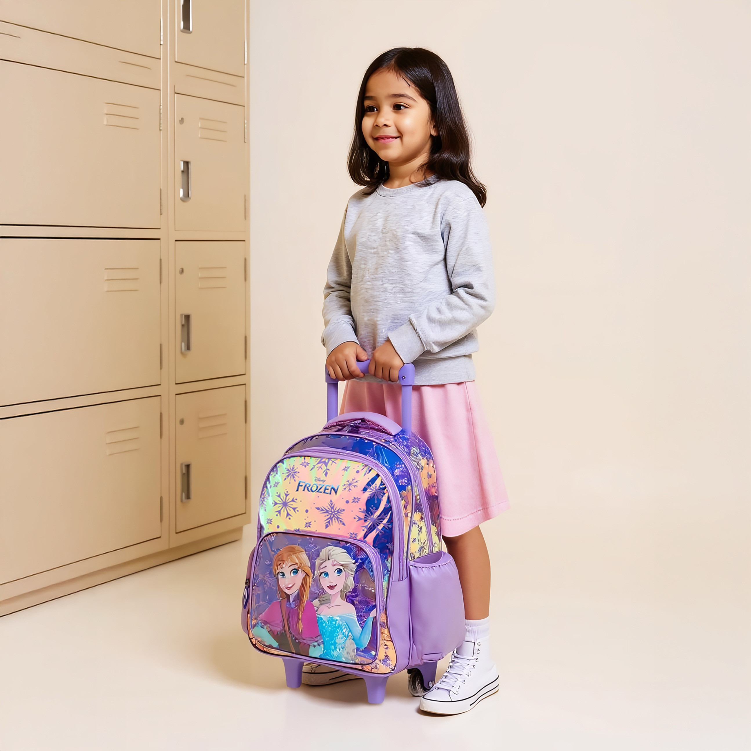 شنطة ظهر ترولي بمقبض قابل للسحب وطبعات فروزن من ديزني - 16 بوصة-school-bagsandbackpacks-trolleybags-image-2