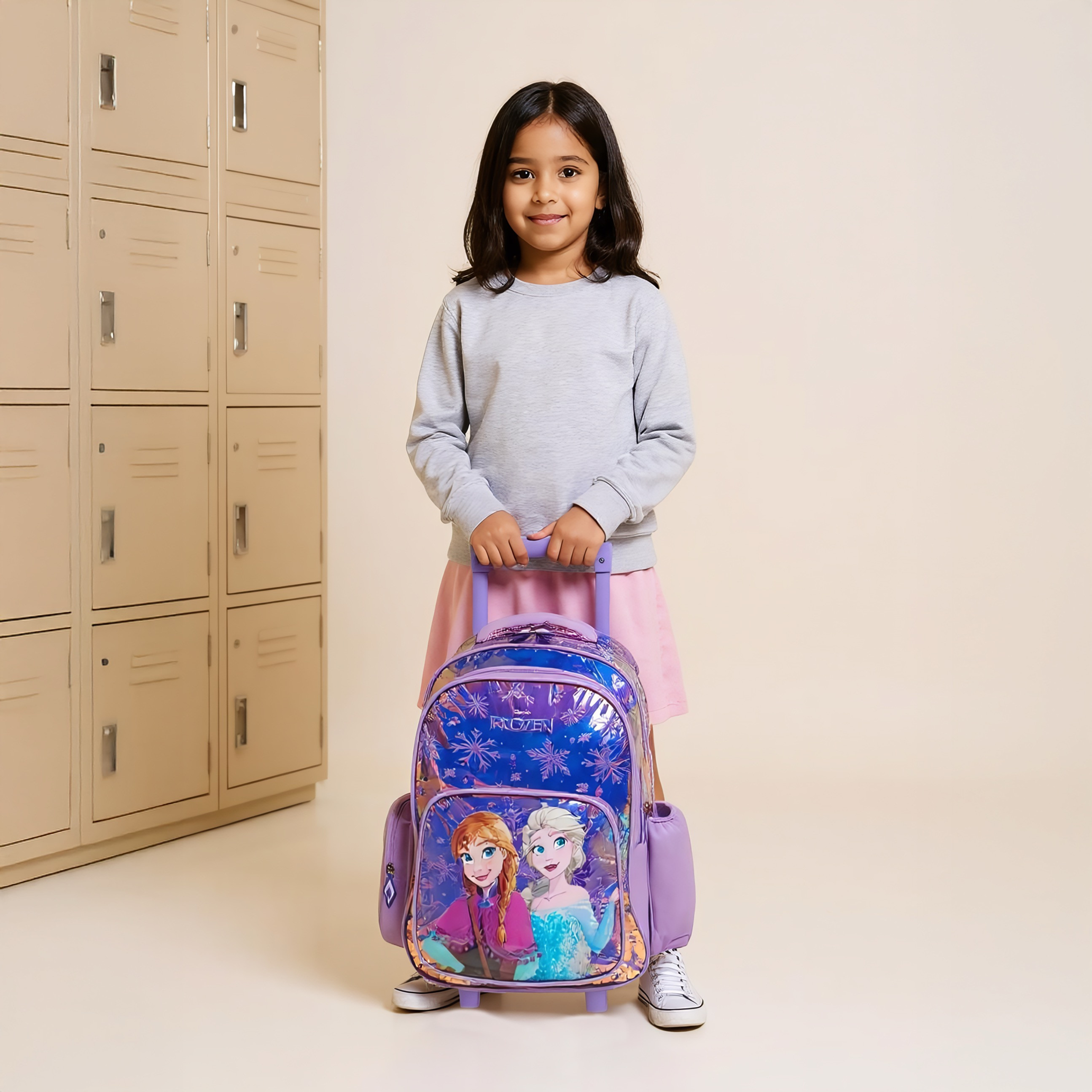شنطة ظهر ترولي بمقبض قابل للسحب وطبعات فروزن من ديزني - 16 بوصة-school-bagsandbackpacks-trolleybags-image-3