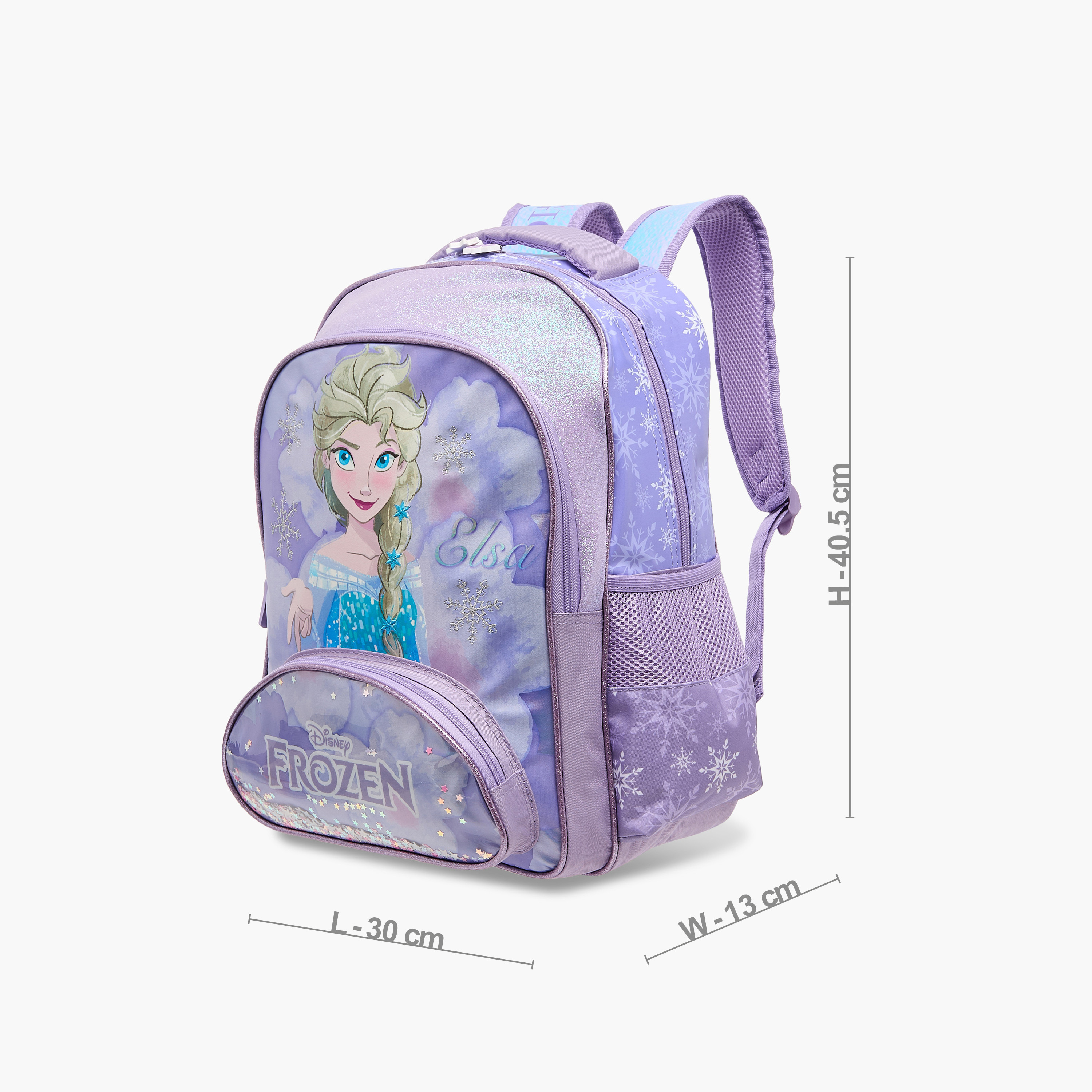 شنطة ظهر بأحزمة قابلة للتعديل وسحاب إغلاق وطبعات فروزن من ديزني - 16 بوصة-school-bagsandbackpacks-backpacks-image-7