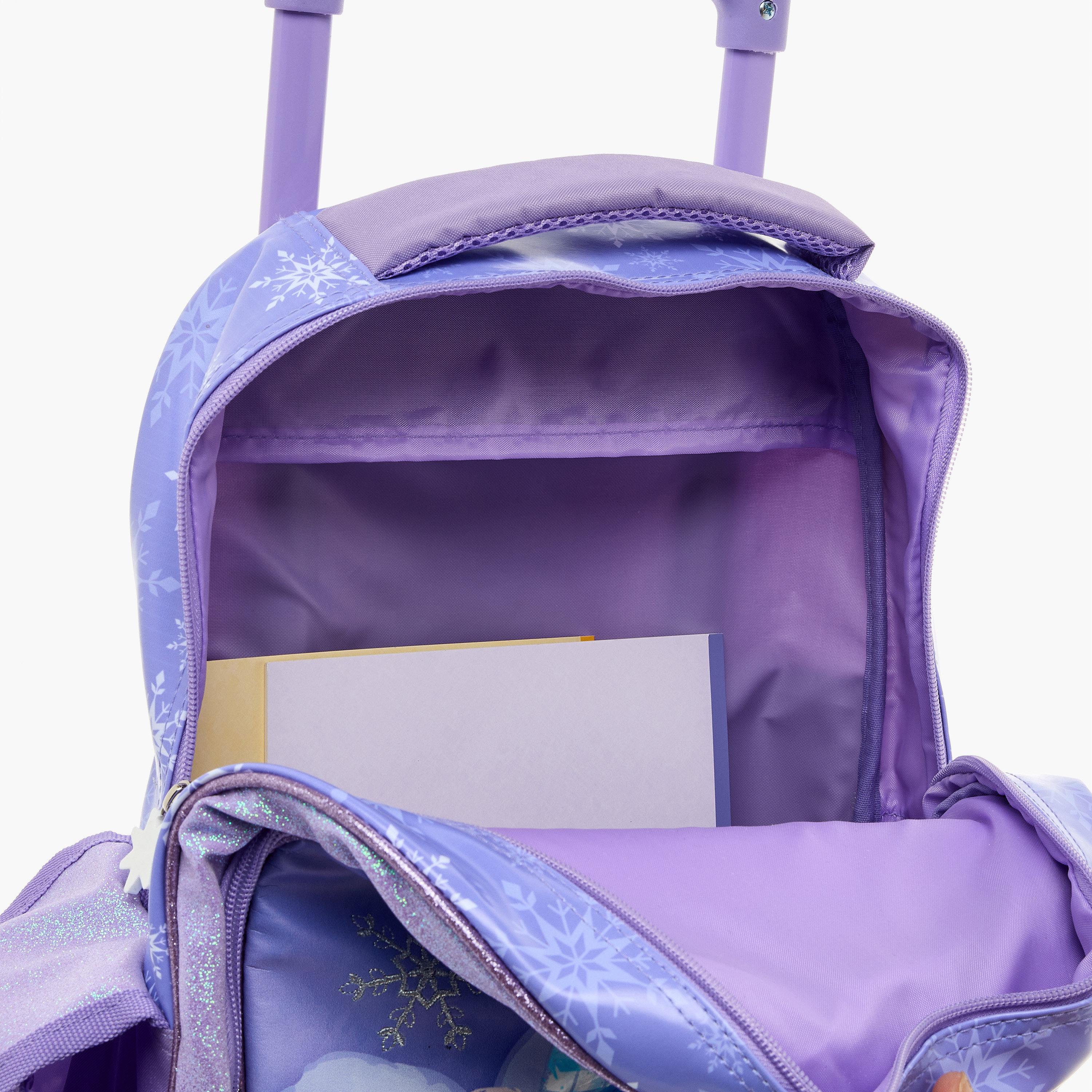 Disney Frozen Print Trolley Backpack with Retractable Handle-school-bagsandbackpacks-trolleybags-image-18
