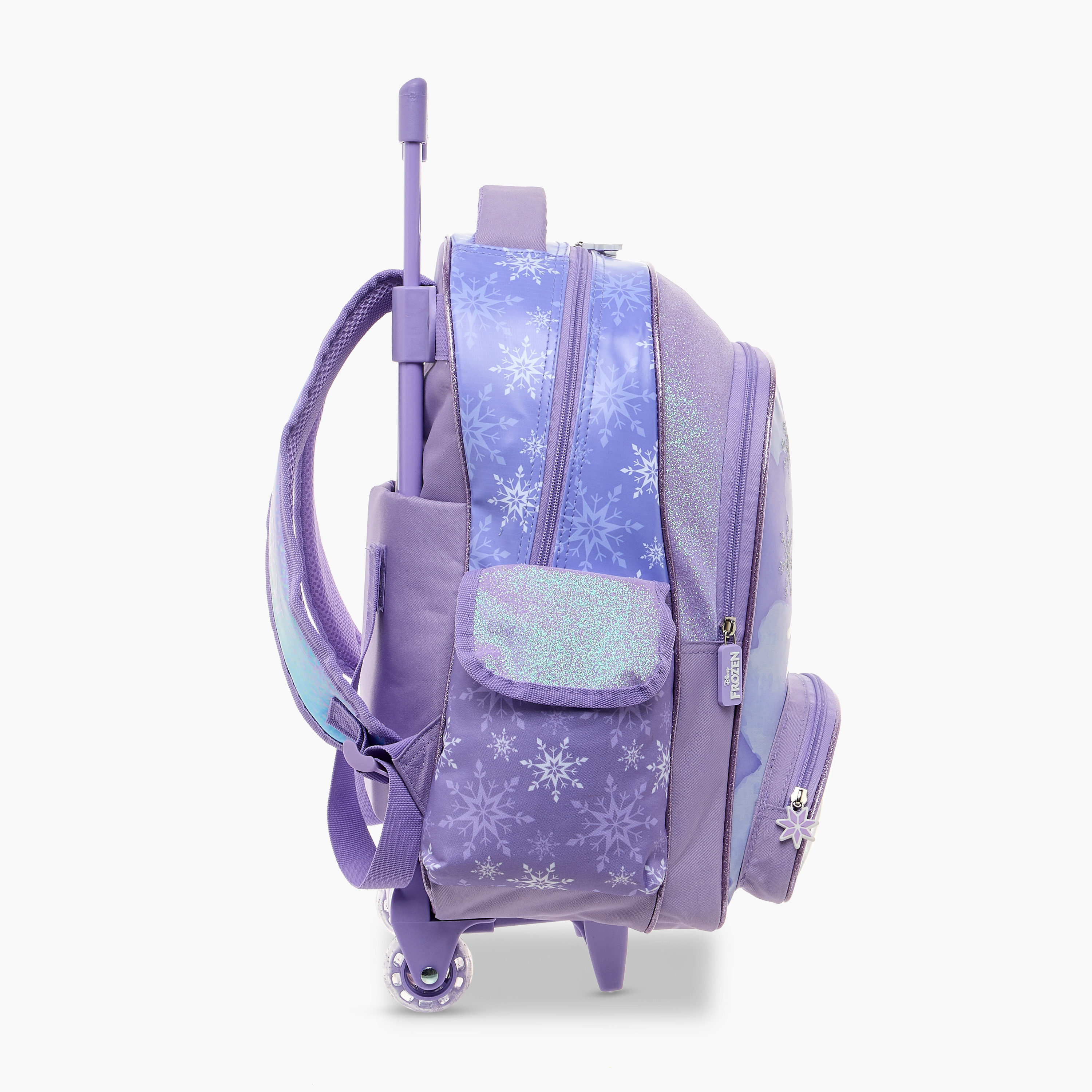 Disney Frozen Print Trolley Backpack with Retractable Handle-school-bagsandbackpacks-trolleybags-image-5