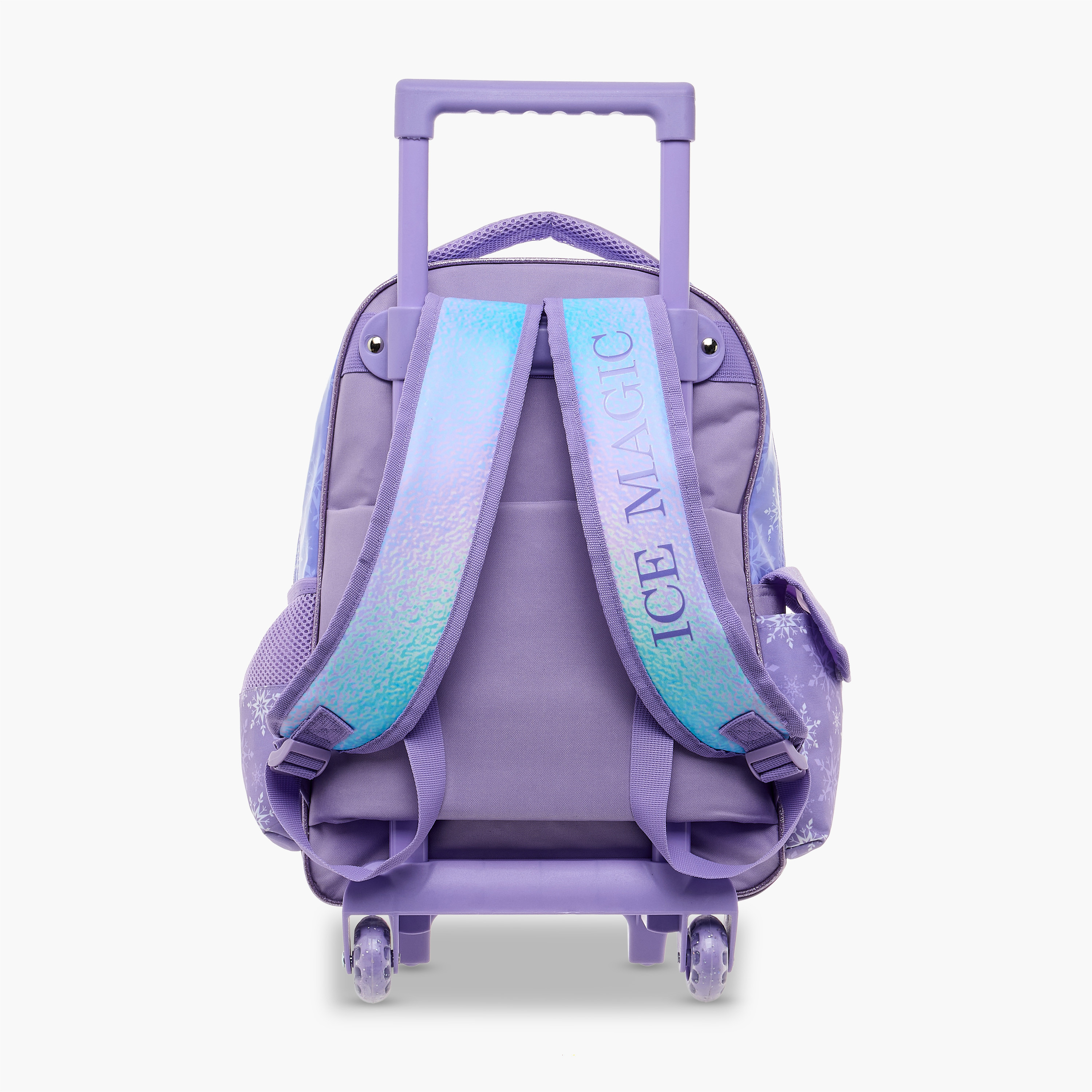 Disney Frozen Print Trolley Backpack with Retractable Handle-school-bagsandbackpacks-trolleybags-image-7