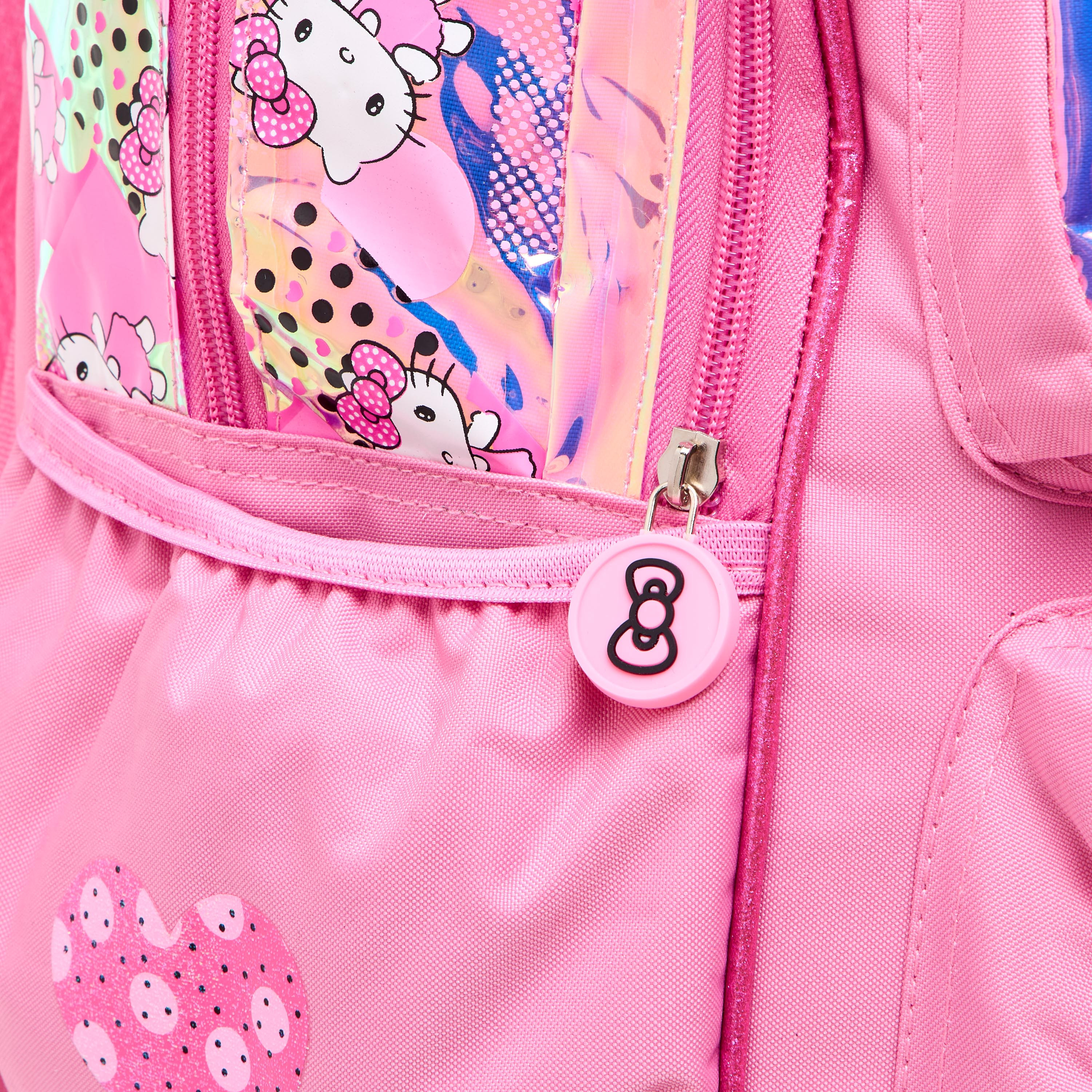 Hello Kitty Printed Trolley Backpack with Retractable Handle - 16 inches-school-bagsandbackpacks-trolleybags-image-13